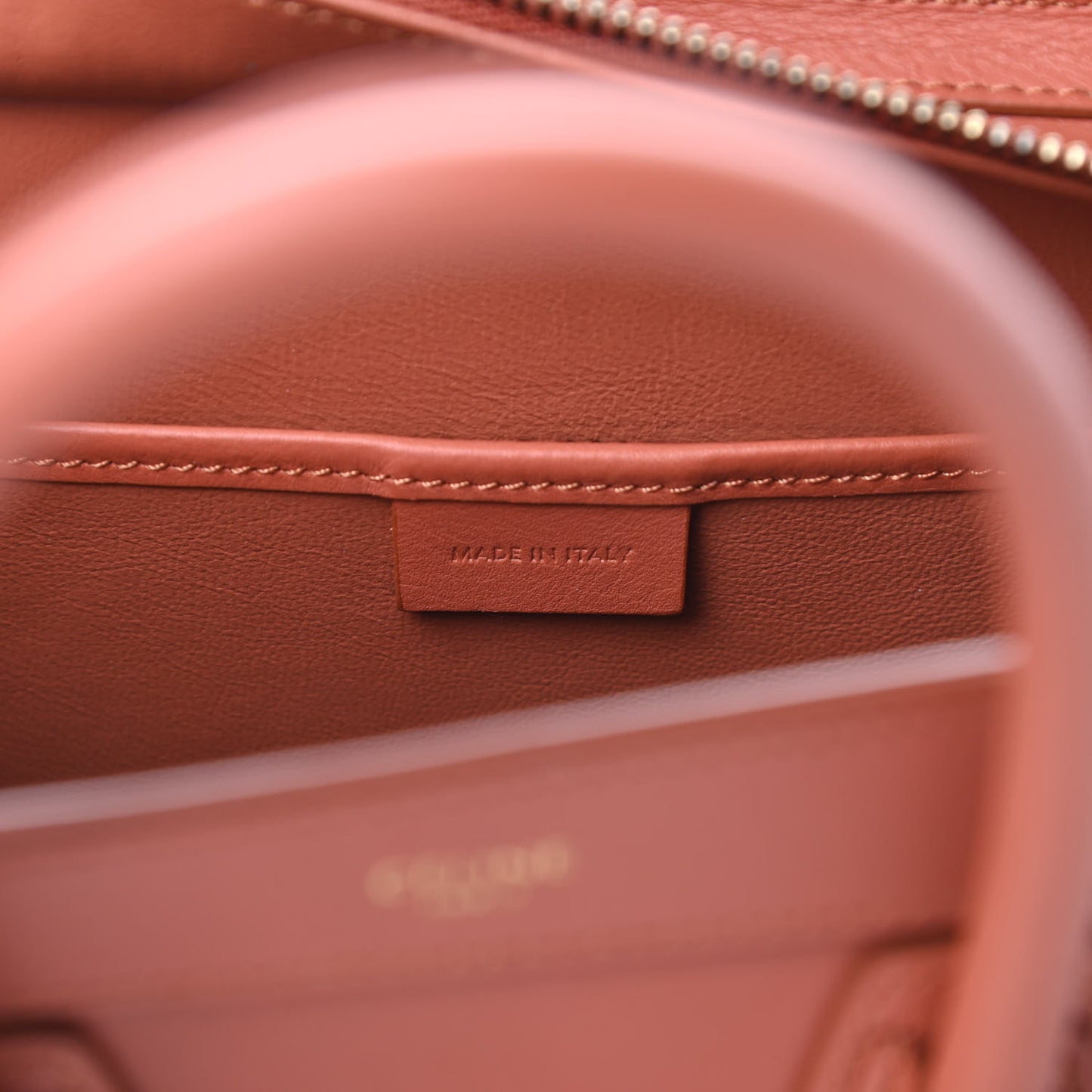 Smooth Calfskin Nano Luggage Terracotta