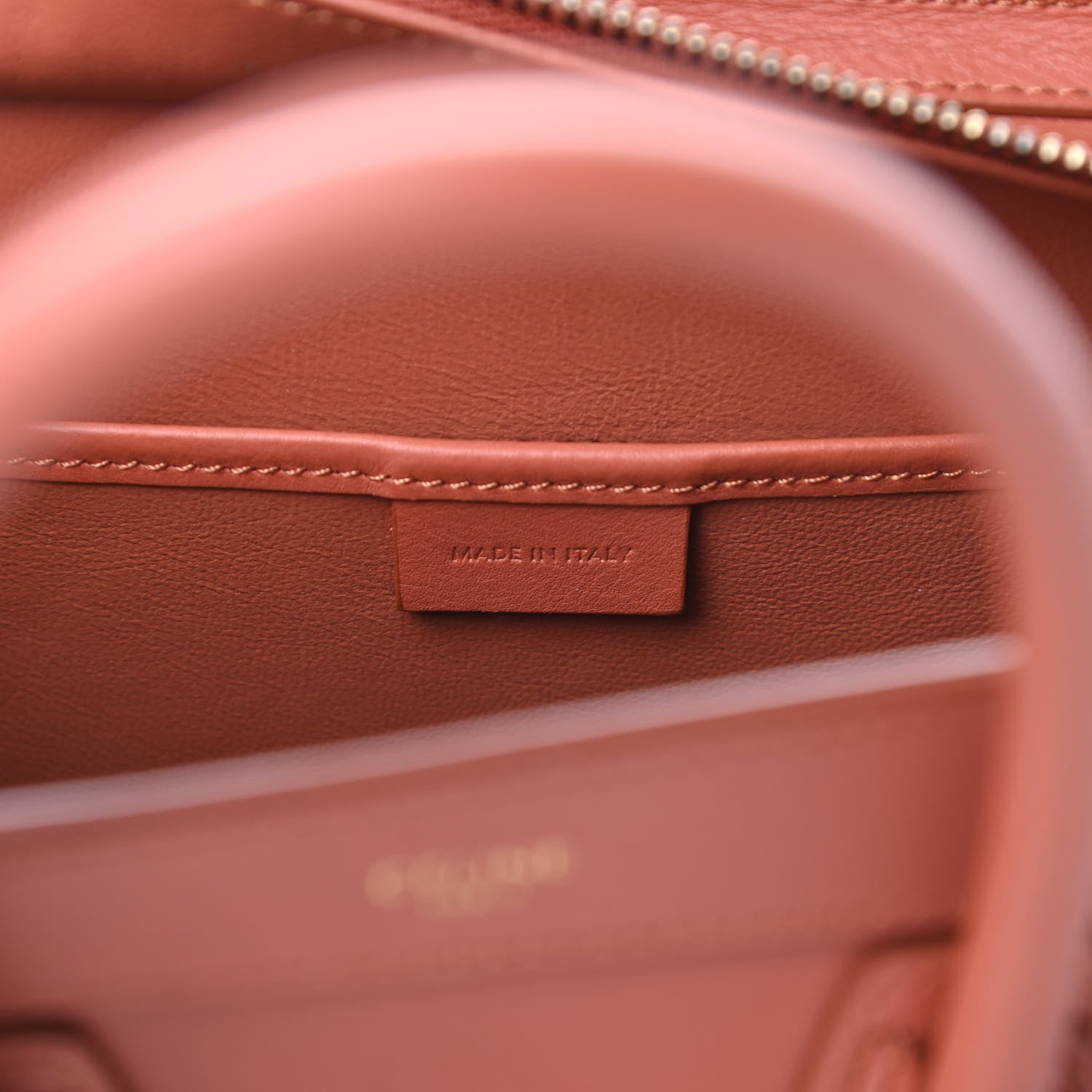 Celine Smooth Calfskin Nano Luggage Terracotta 7 of 12