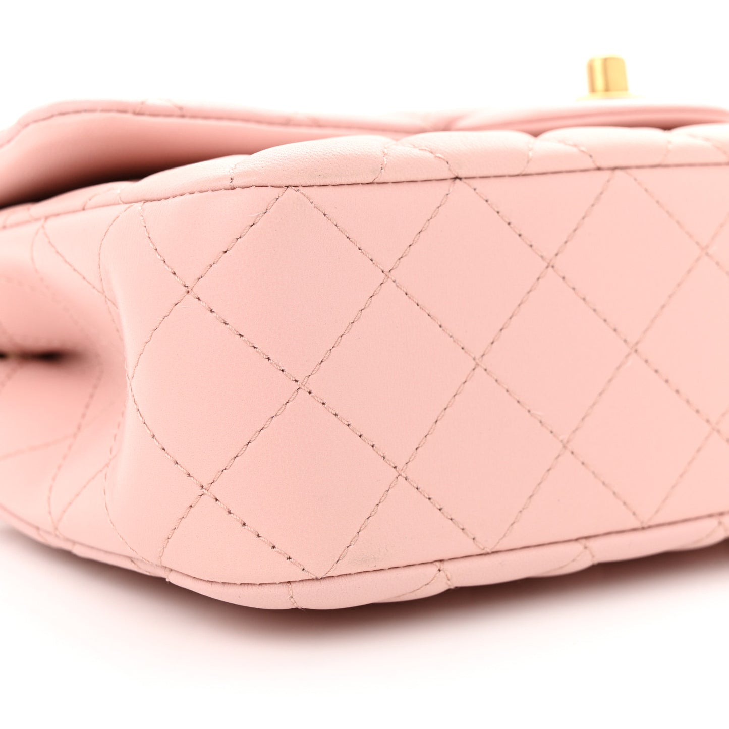 Lambskin Quilted Small Sweet Camellia Flap Light Pink