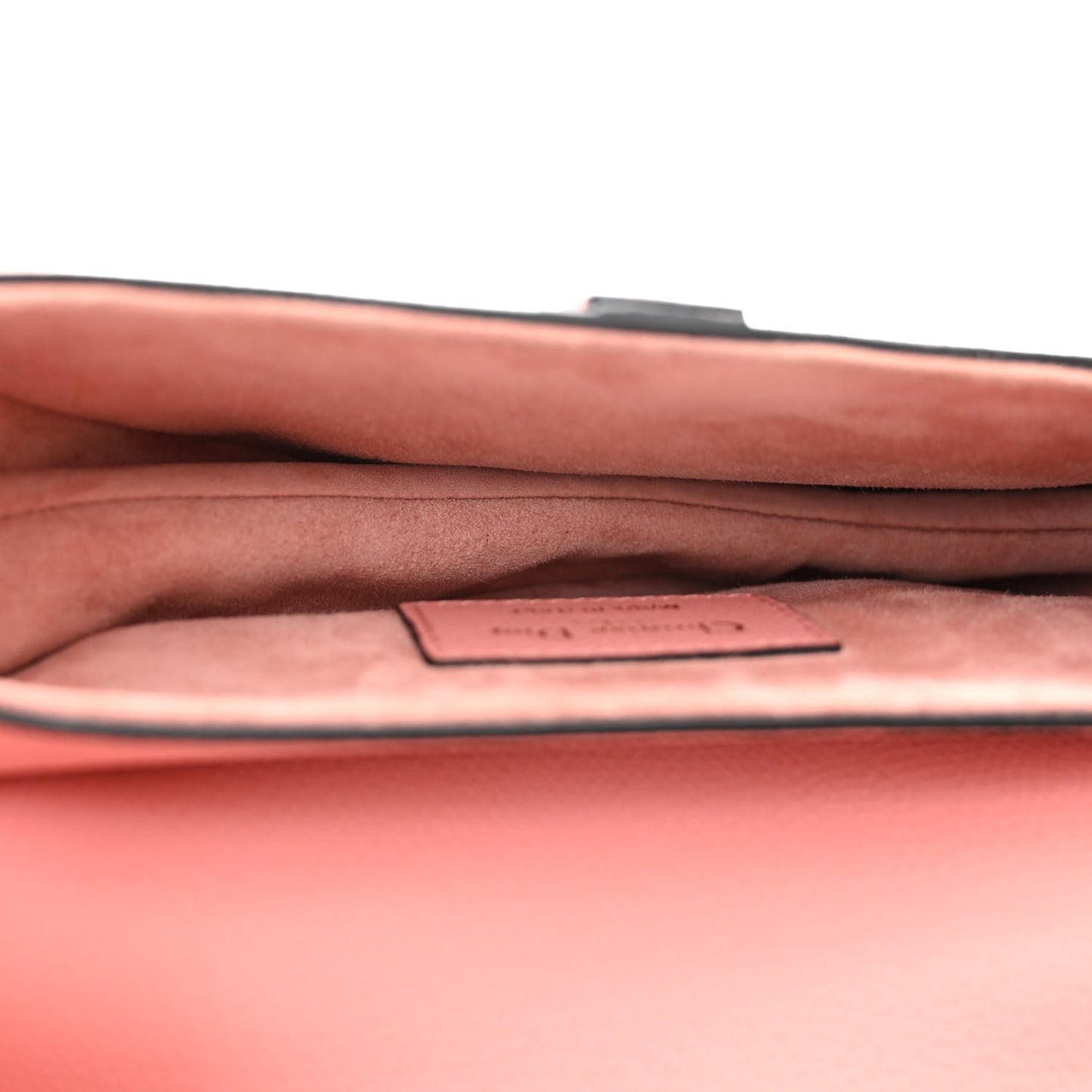 Grained Calfskin Mini Saddle Bag Pink