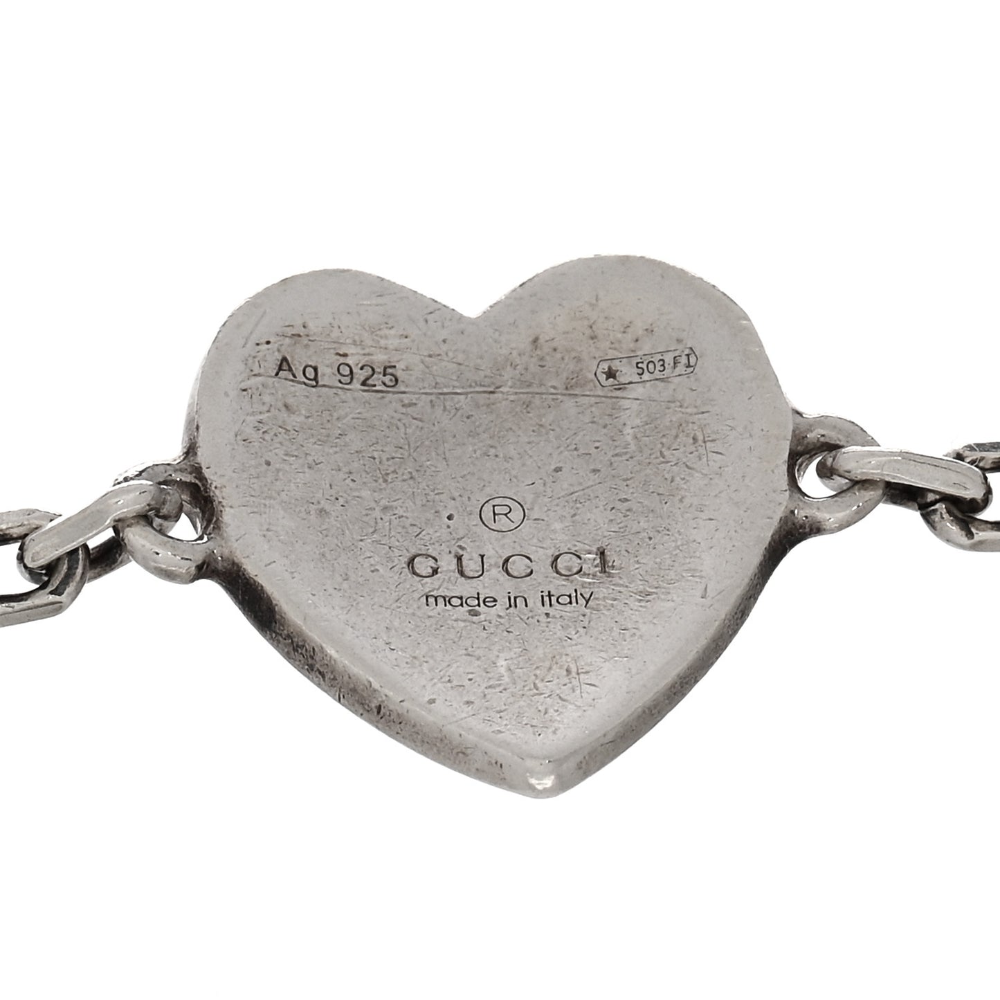 Sterling Silver Enamel Heart Chain Bracelet Red