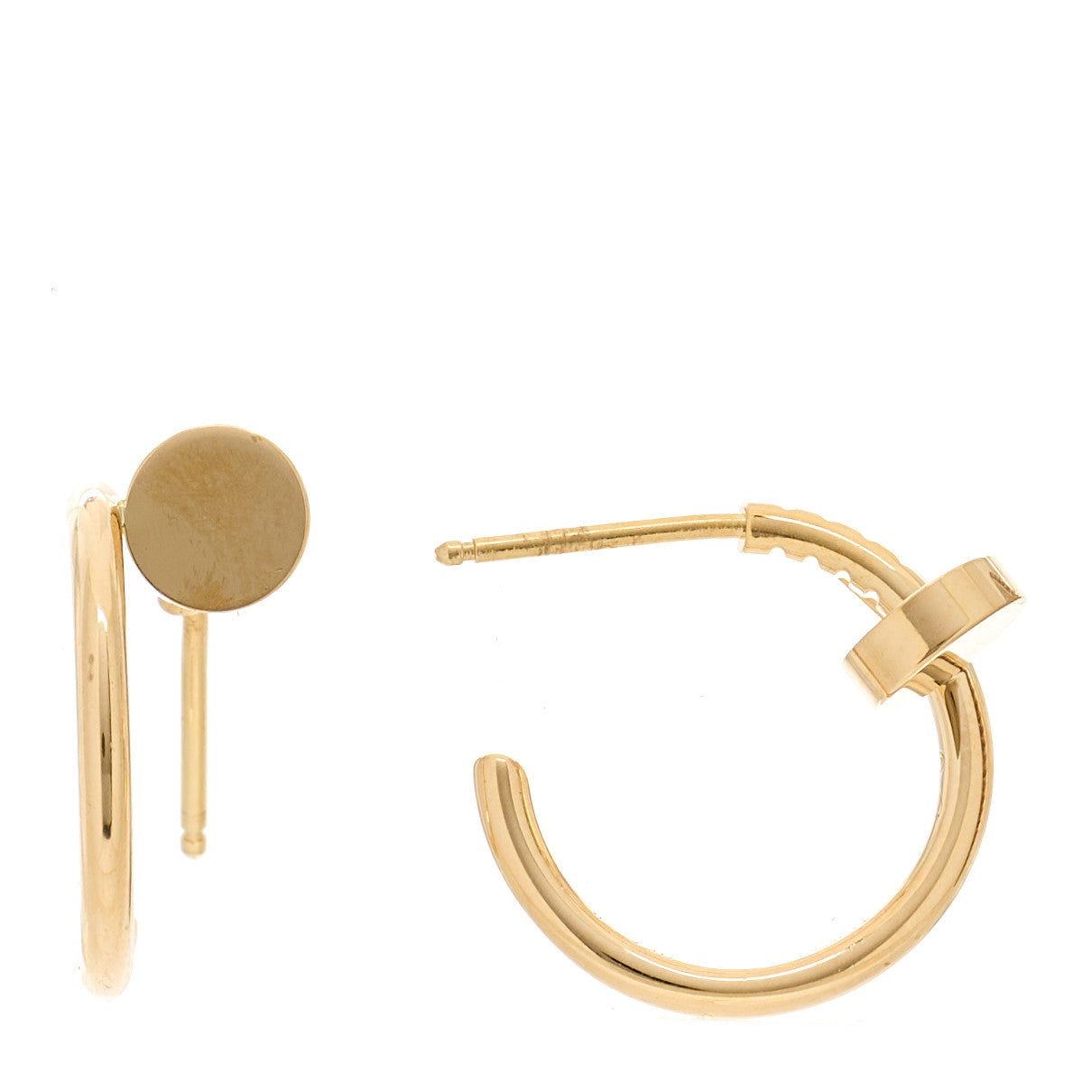 18K Yellow Gold Juste Un Clou Hoop Earrings