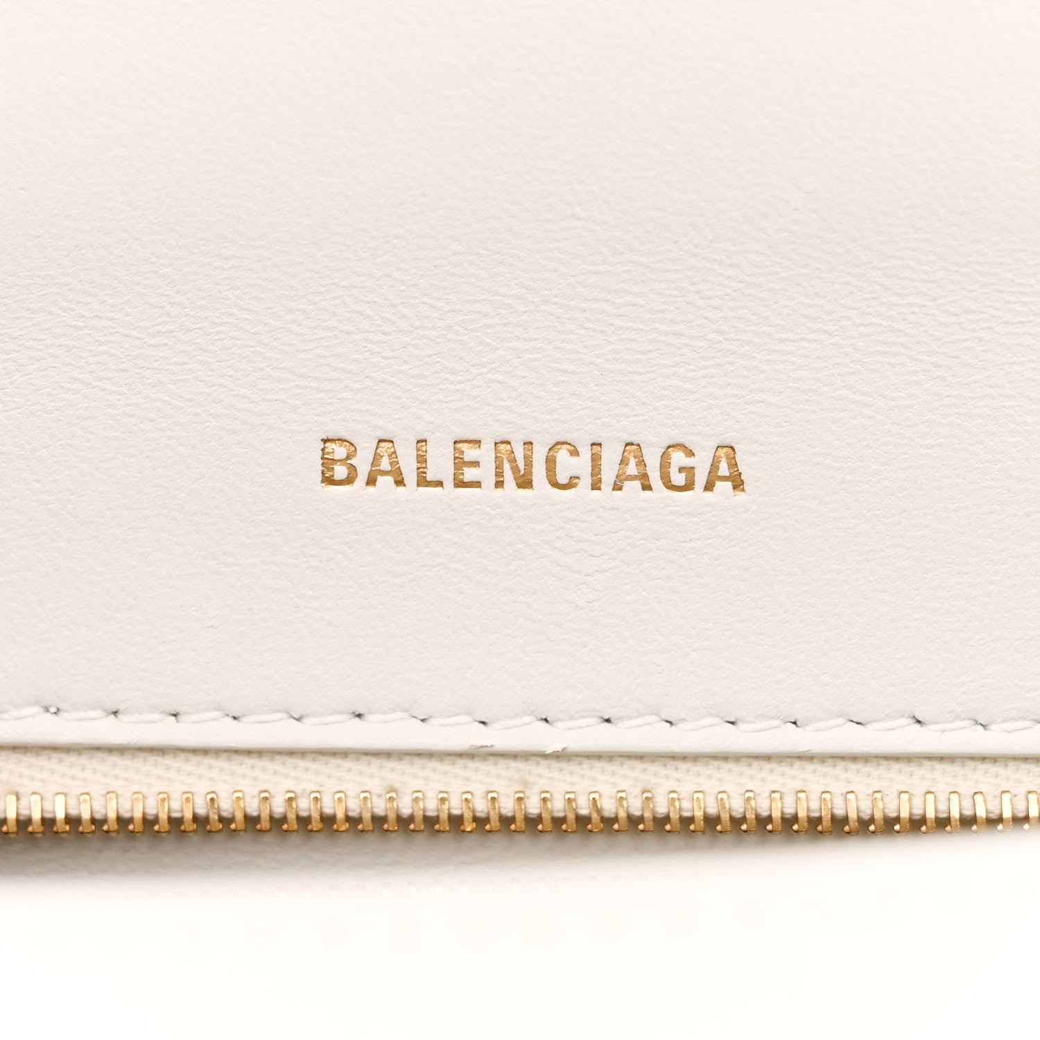 Balenciaga Shiny Calfskin Crocodile Embossed Small Hourglass Top Handle Bag White 6 of 13