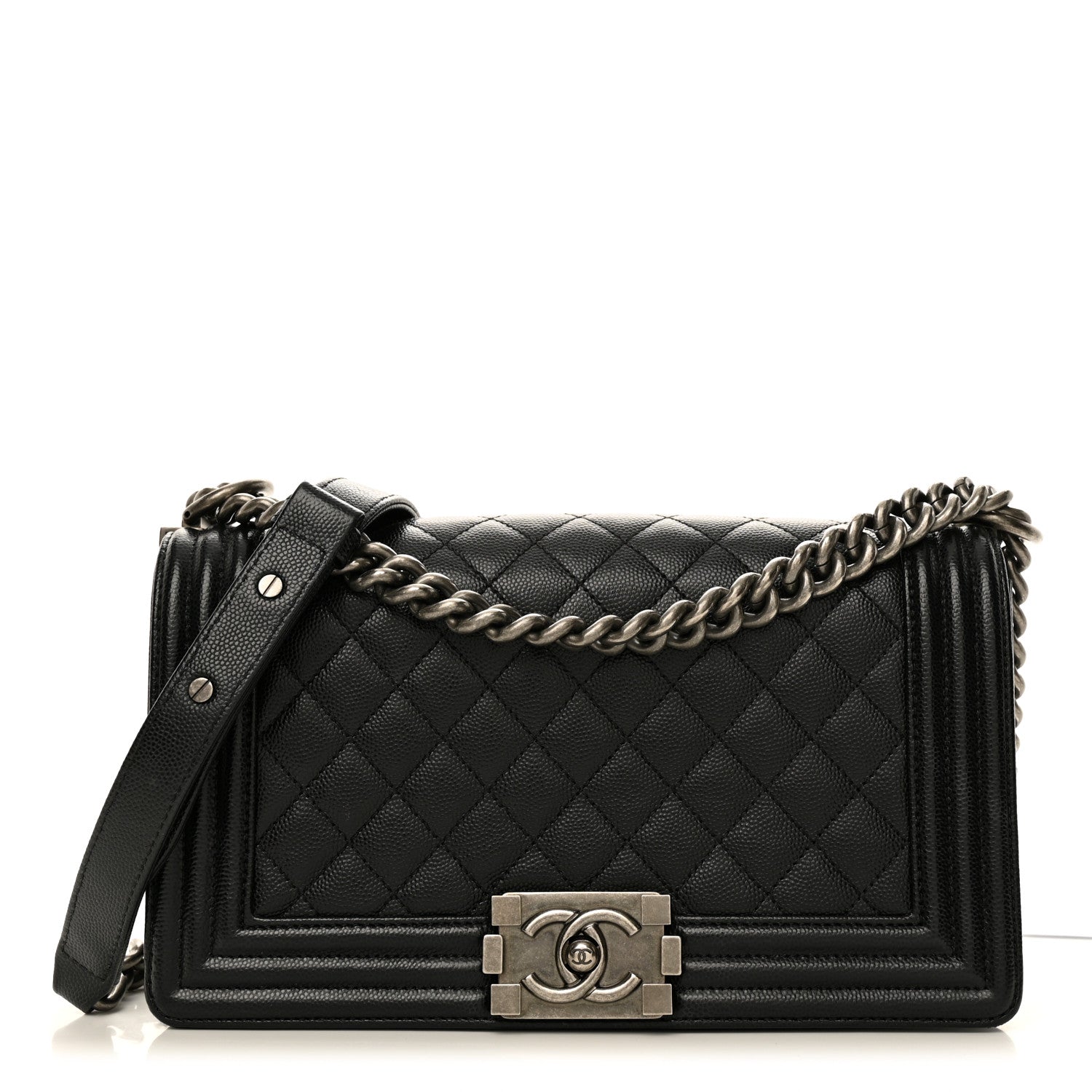 Chanel Caviar Quilted Medium Boy Flap Black 1 of 10