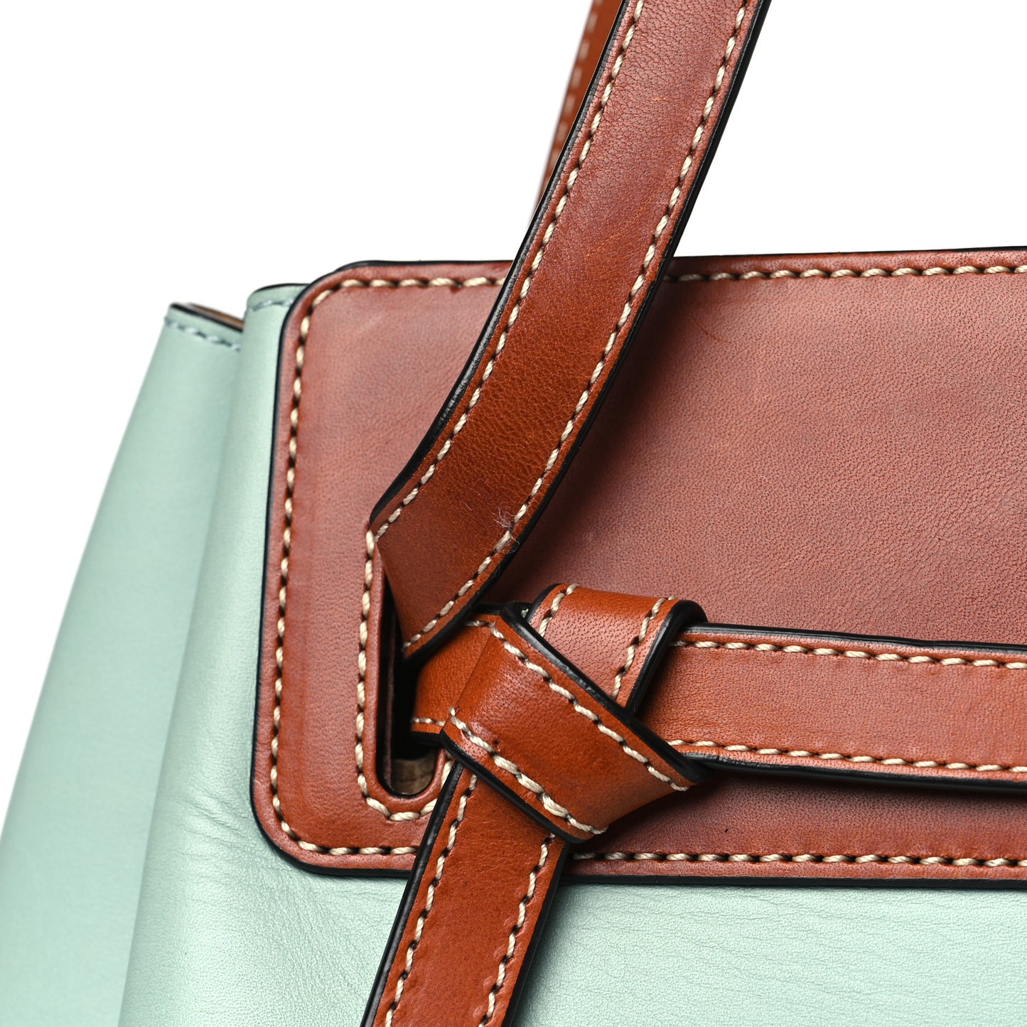Boxcalf Lazo Tote Blue Tan