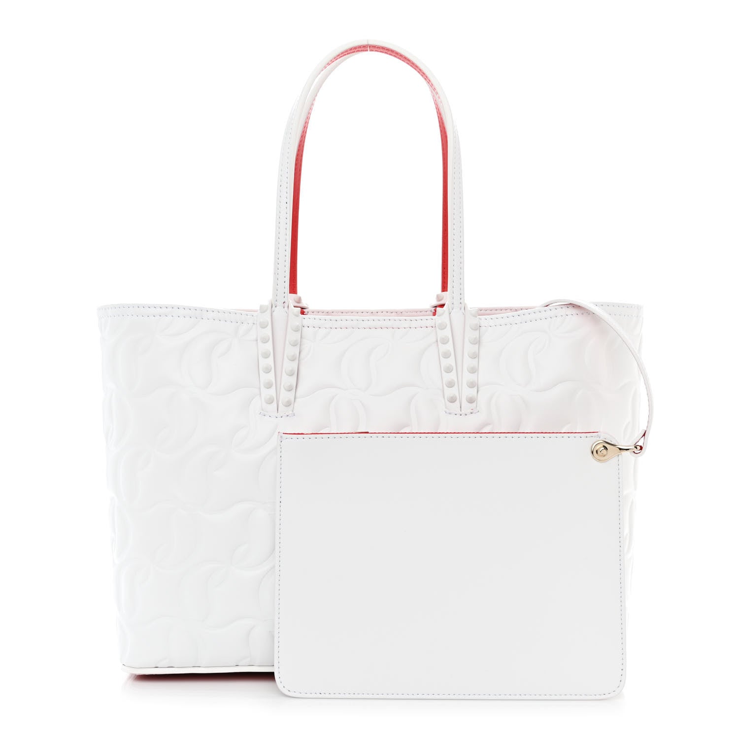 Christian Louboutin Nappa Embossed East West Cabata Tote White 1 of 12
