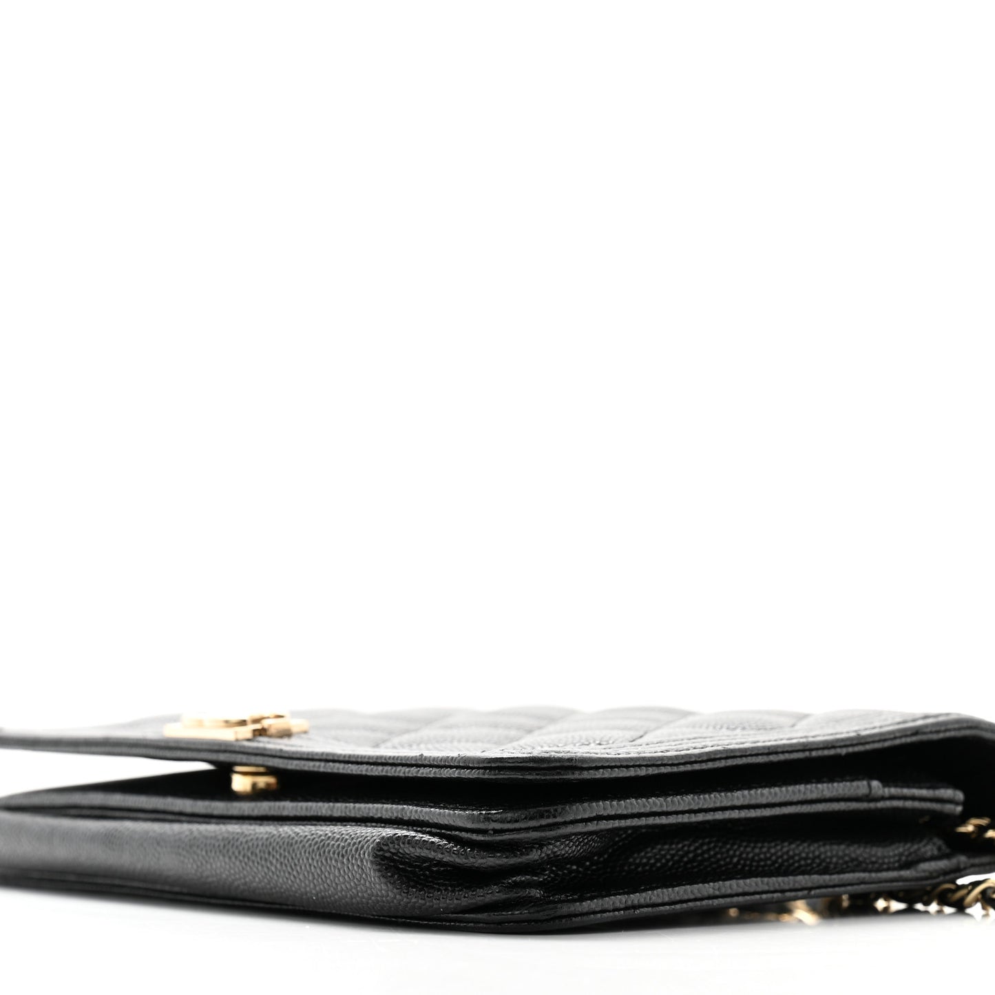 Caviar Quilted Boy Wallet On Chain WOC Black