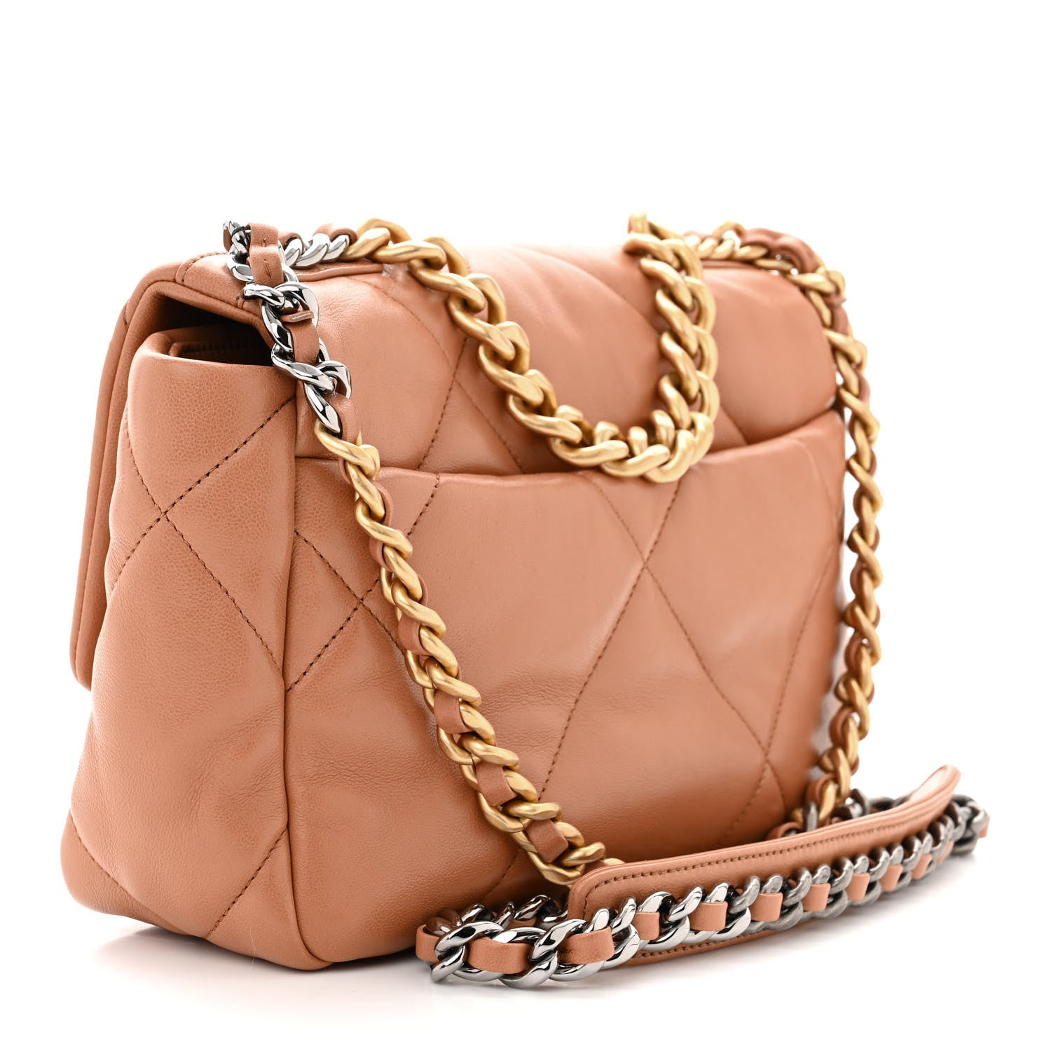 Chanel Lambskin Quilted Medium Chanel 19 Flap Brown 3 of 11