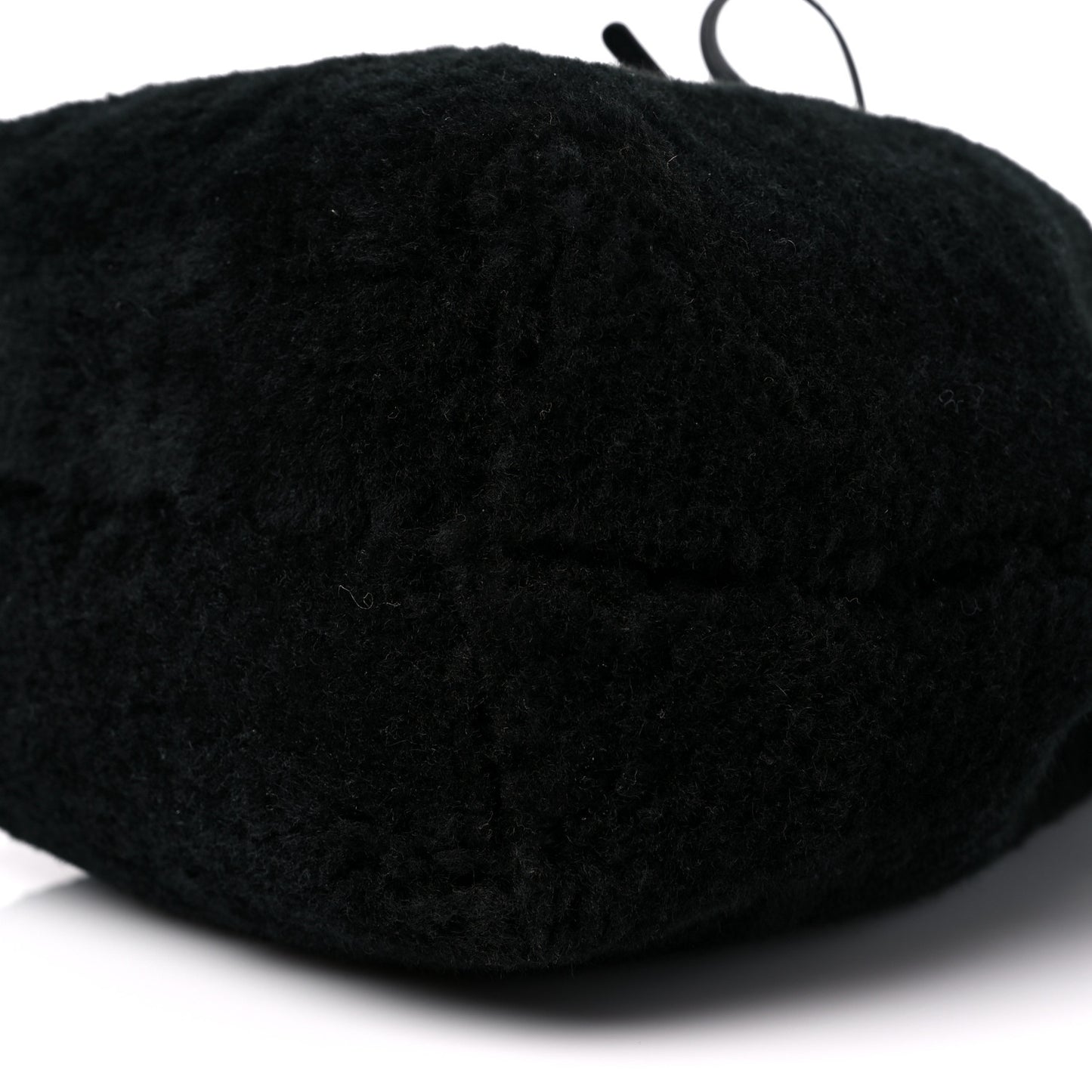 Shearling Mini Bucket Bag Black