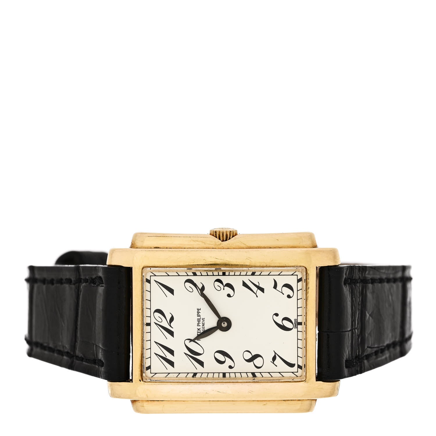 Patek Philippe 18K Yellow Gold Alligator 22mm Gondolo Quartz Watch 4824 2 of 5