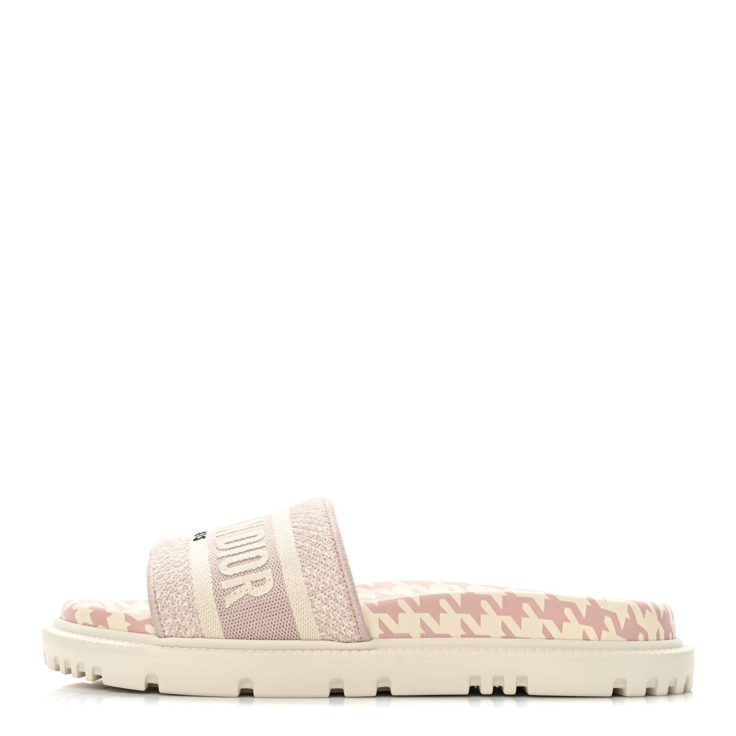 Canvas Fluo Toile de Jouy Embroidered Dway 10mm Slide Sandals 36 Rose De Vents
