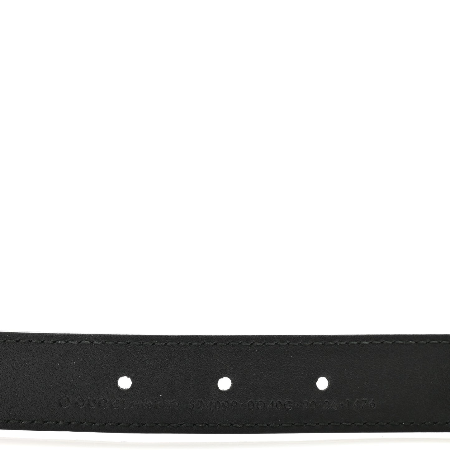Calfskin Torchon Double G Chain 25mm Belt 90 36 Black