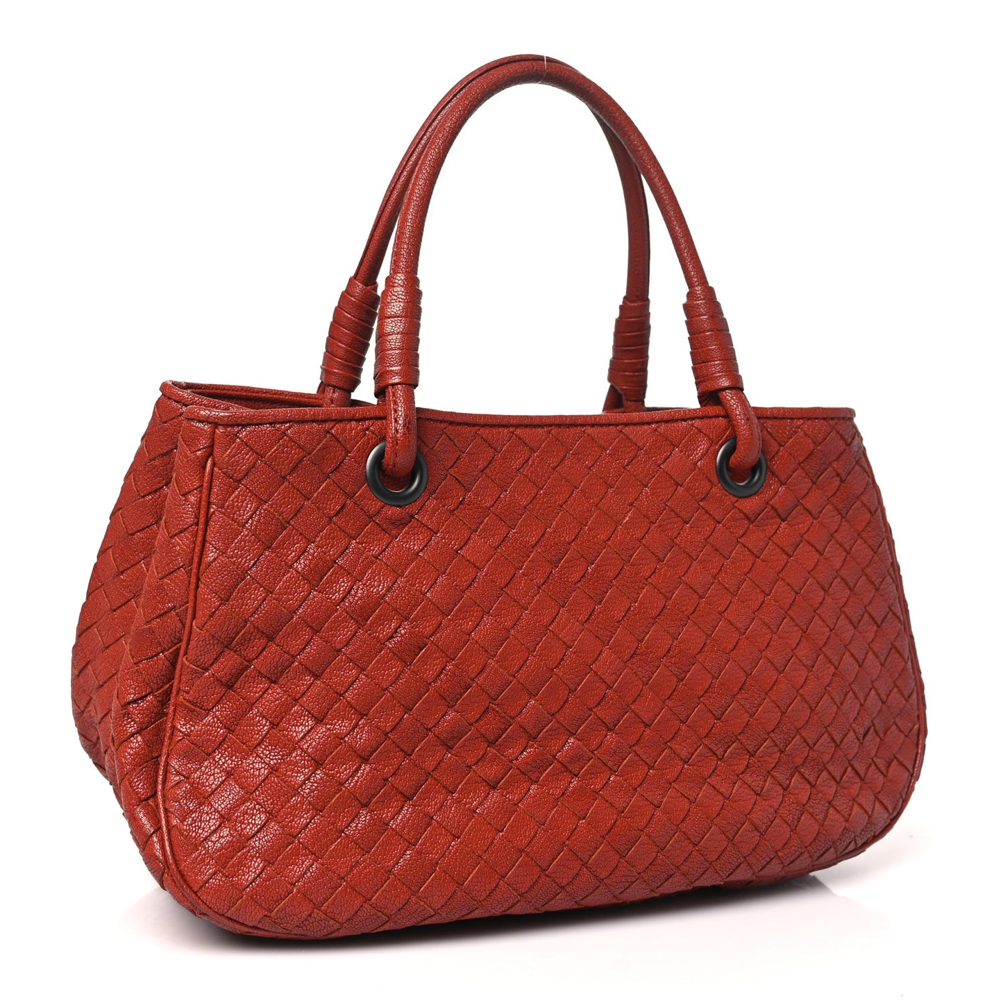Nappa Intrecciato Woven Tote Terracota