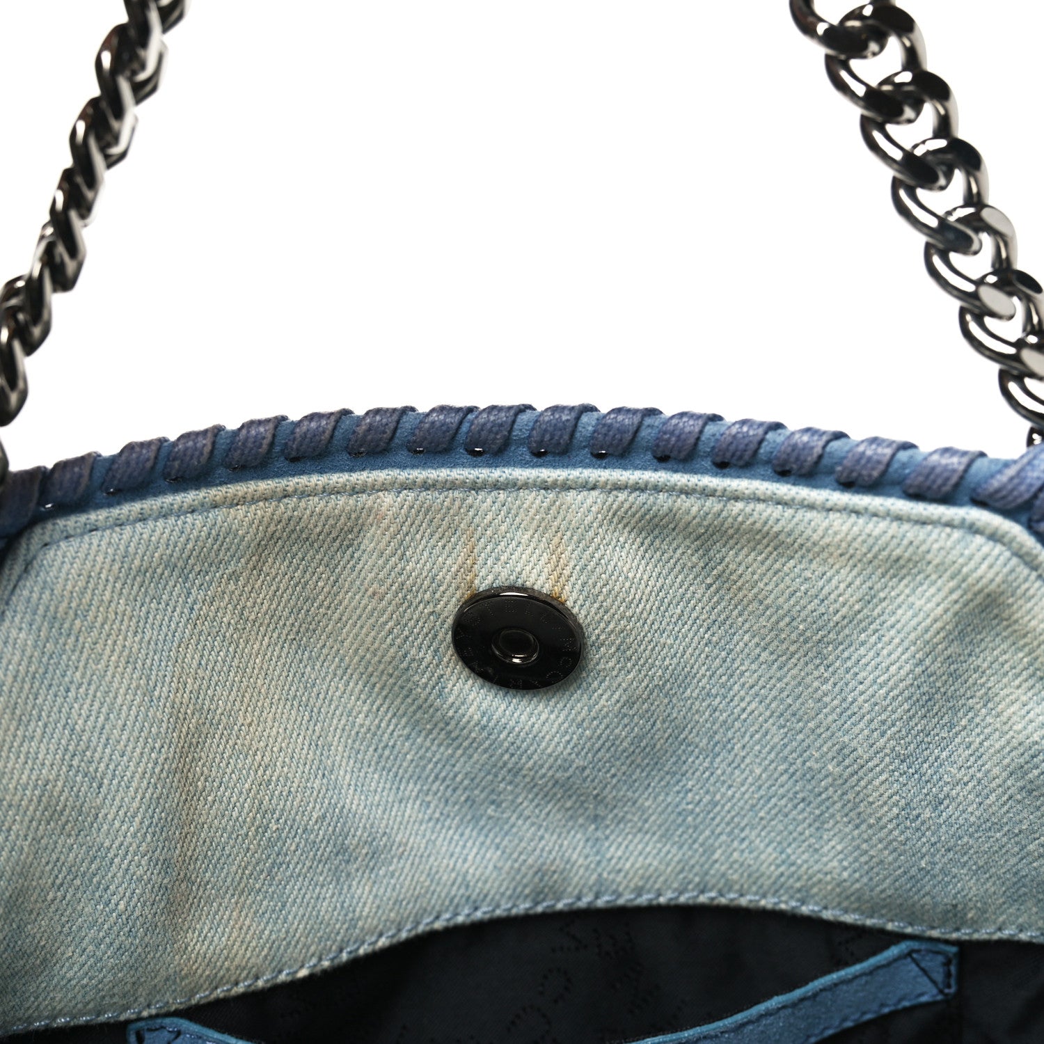 Stella McCartney Denim Flower Mini Falabella Tote Blue 13 of 13