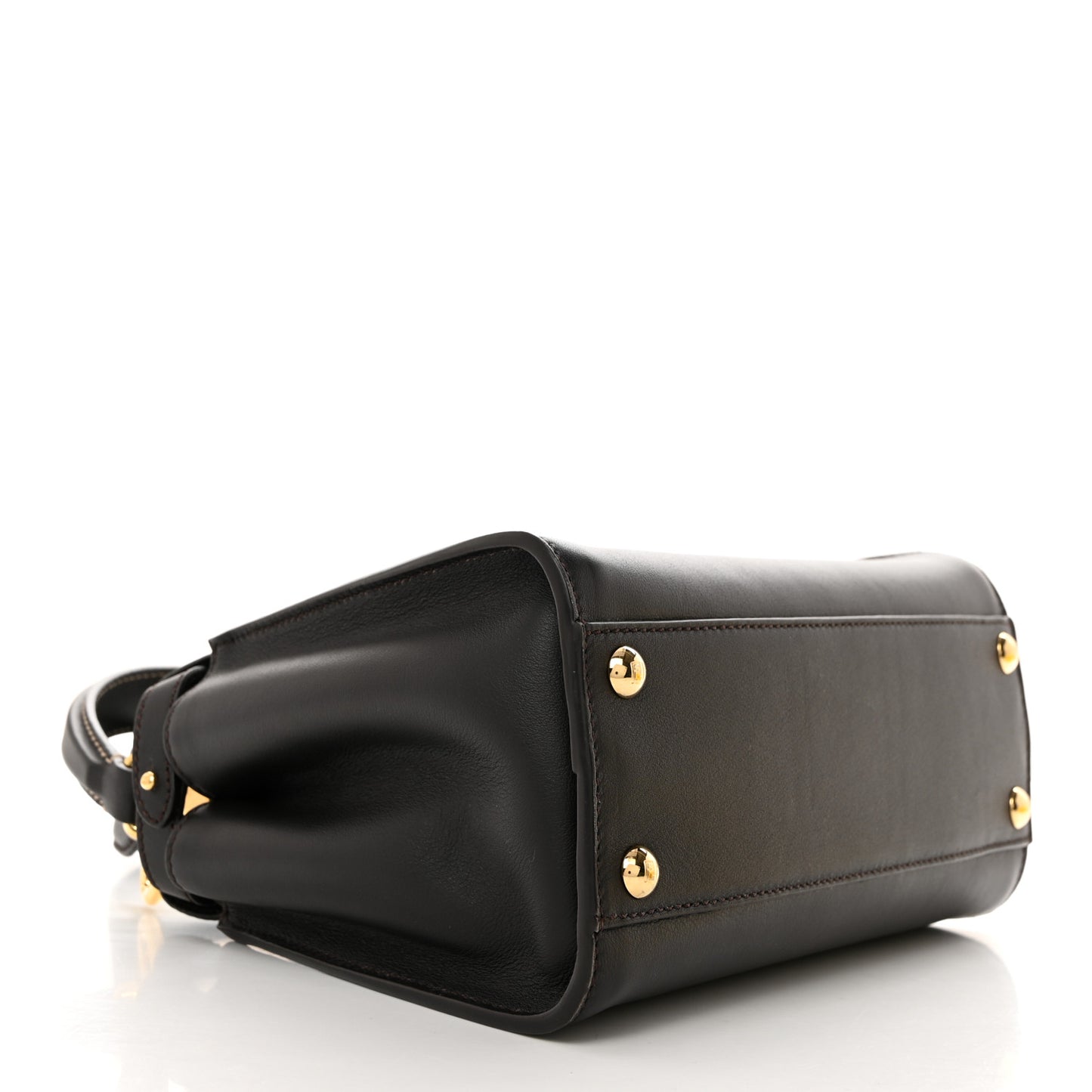 Vitello Seta Nabuk Pequin Mini Peekaboo Iconic Satchel Ebano Tobacco Moro