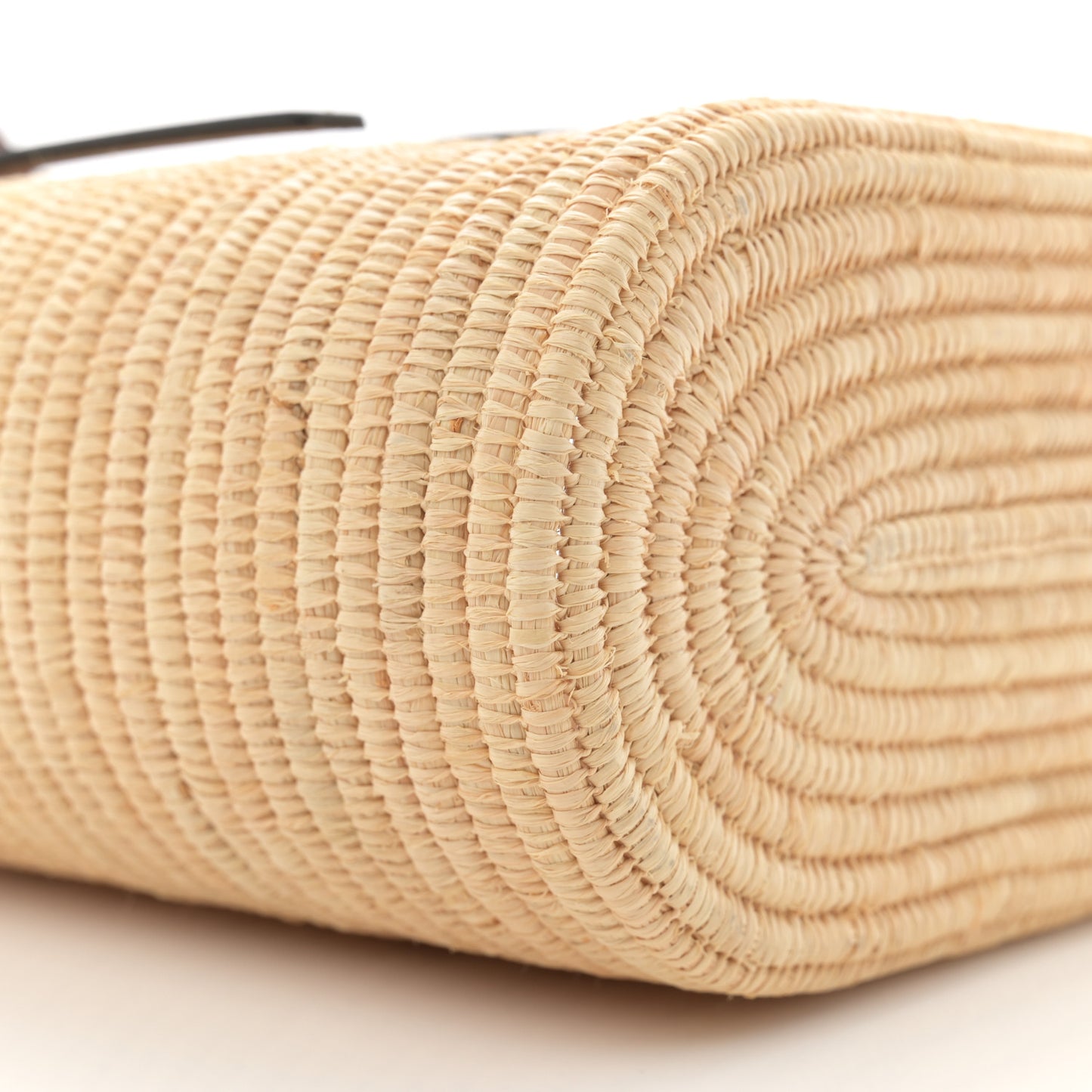 Raffia Small Square Basket Tote Bag Natural Tan