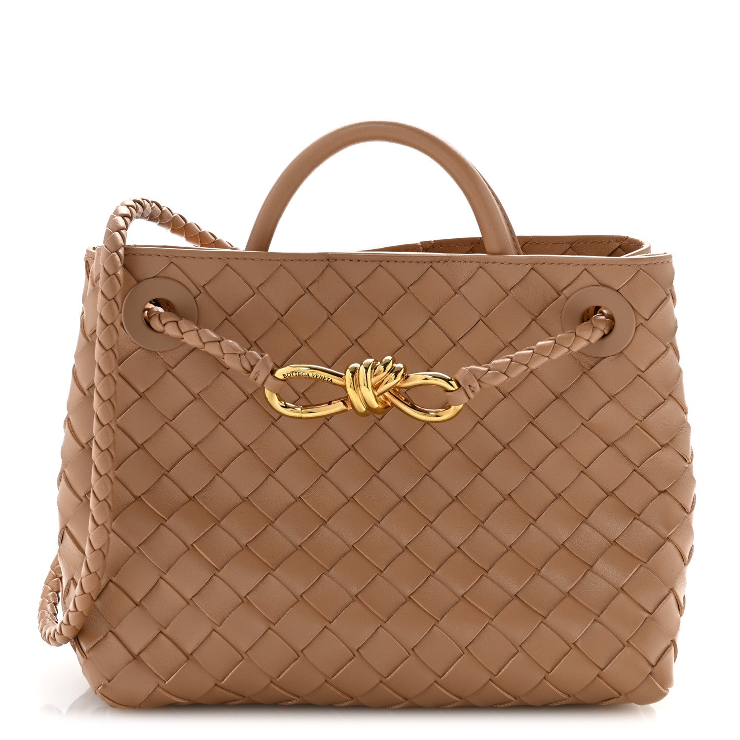 Bottega Veneta Nappa Intrecciato Small Andiamo Shoulder Bag
