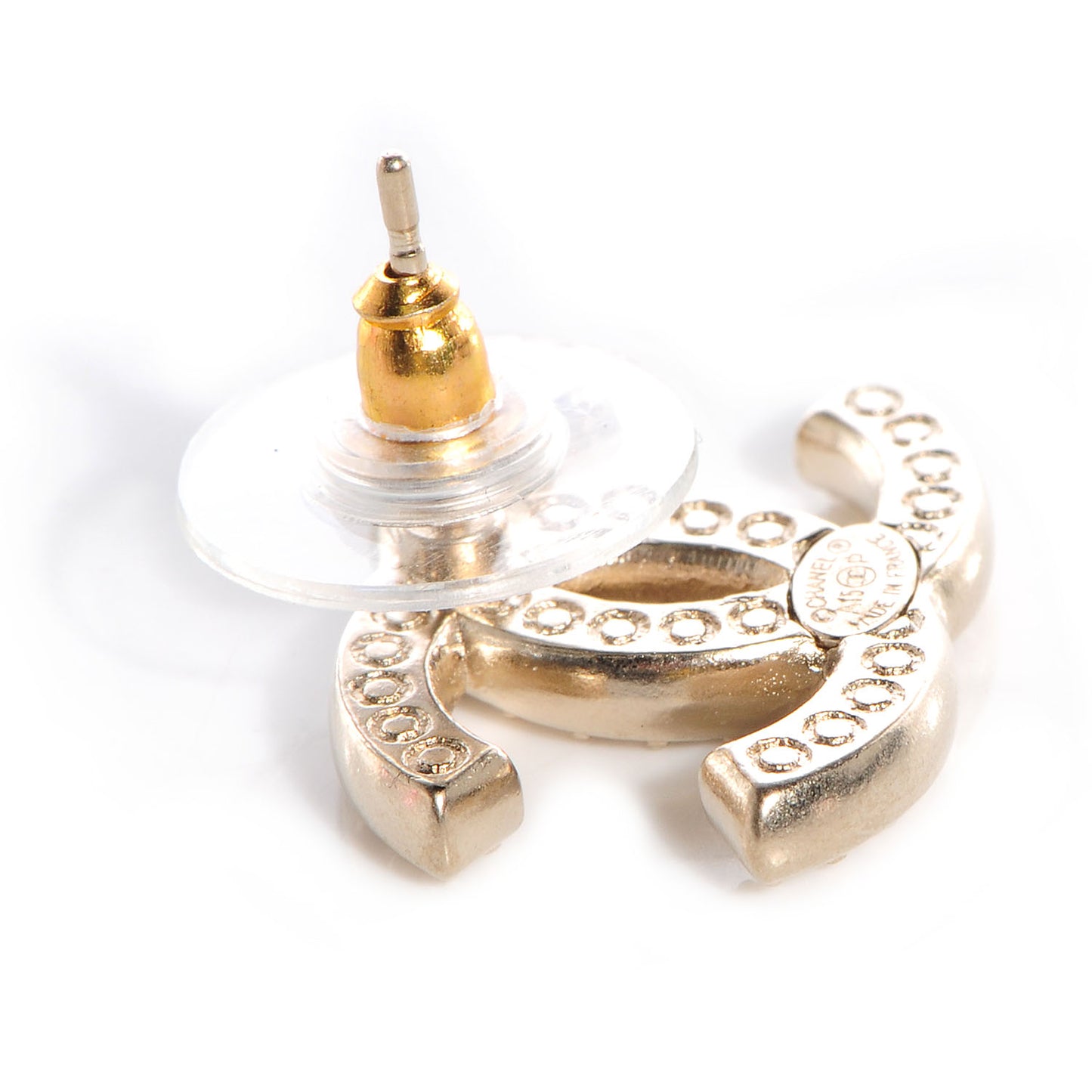 Crystal CC Earrings Gold