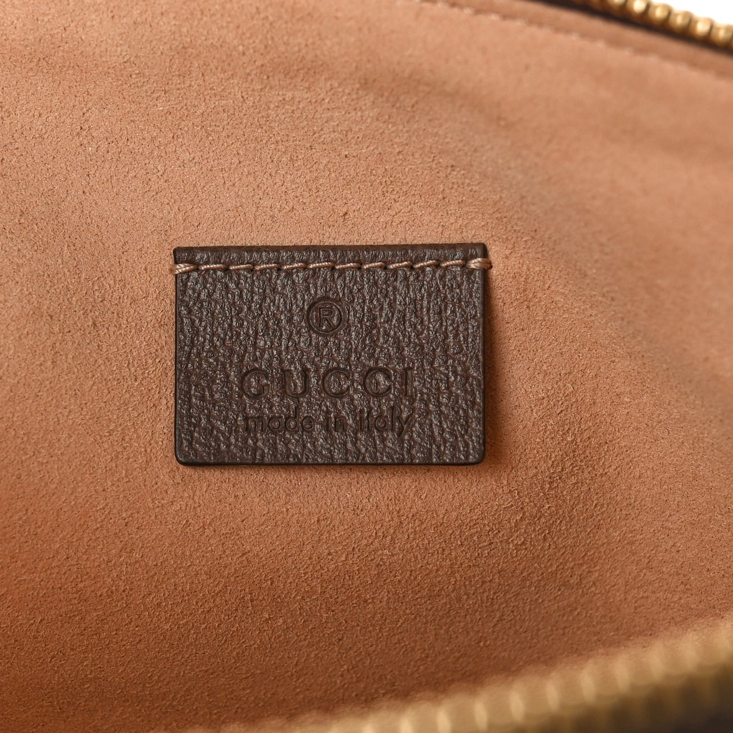 GG Supreme Monogram Large Ophidia Pouch Clutch Brown