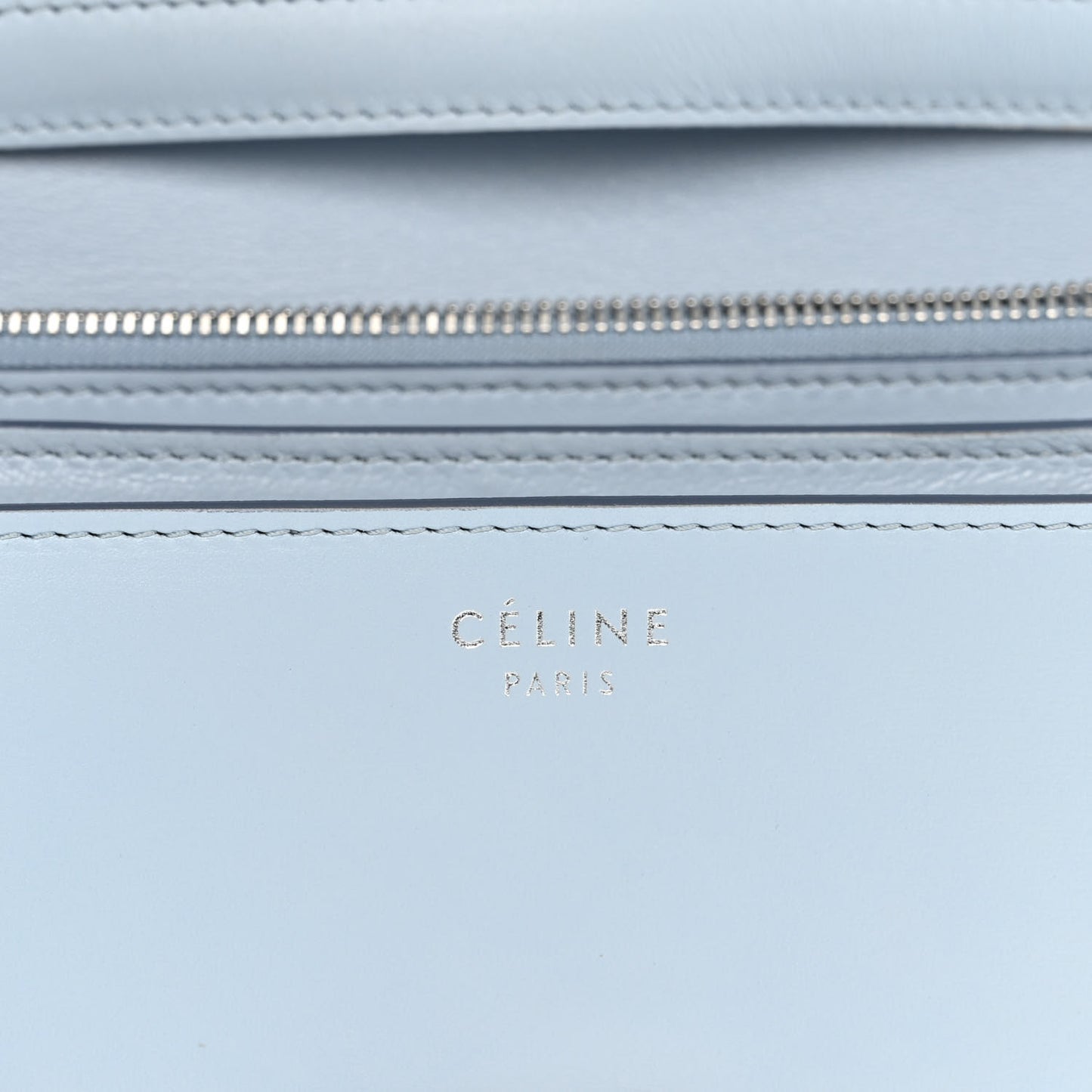 Box Calfskin Medium Classic Box Flap Bag Pale Blue