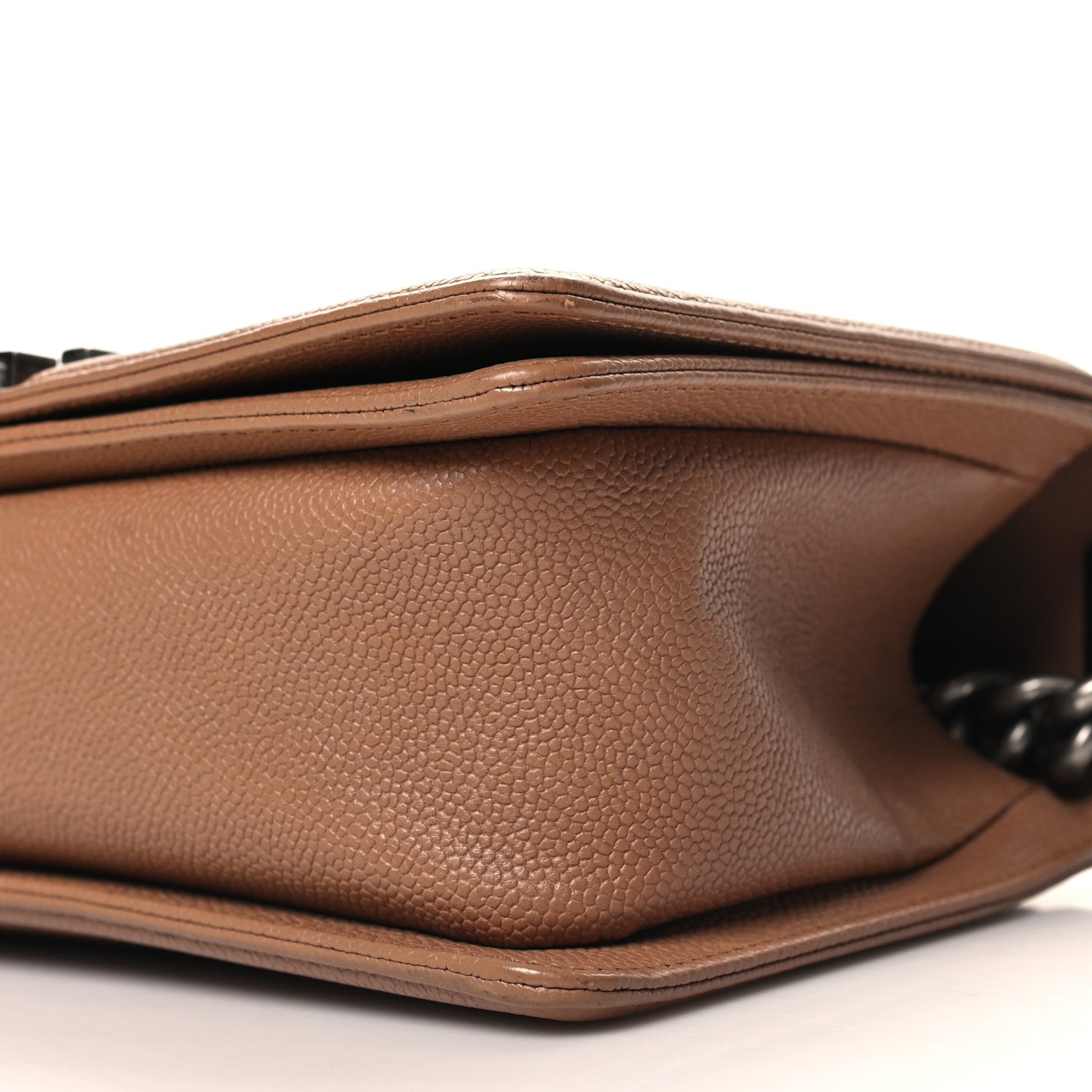 Caviar Quilted Medium Boy Flap Beige