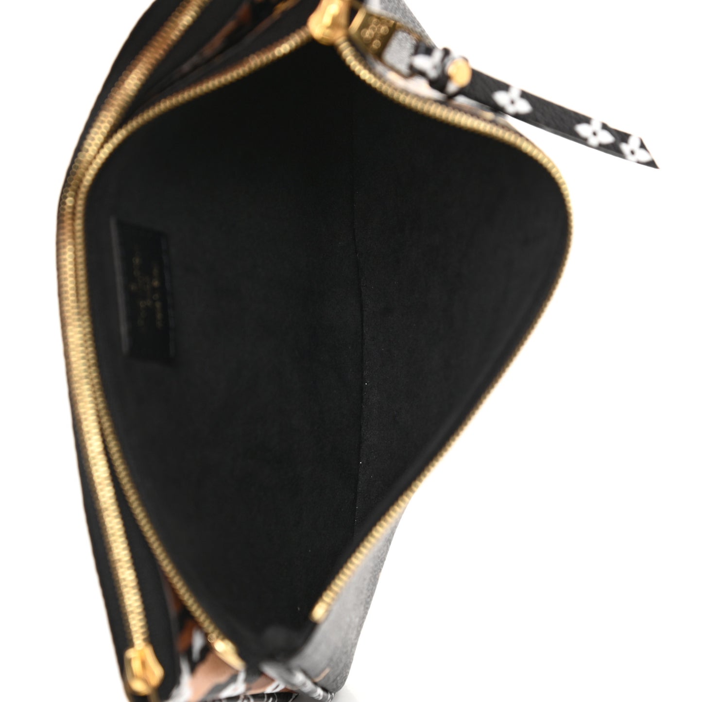 Monogram Giant Jungle Pochette Double Zip Black
