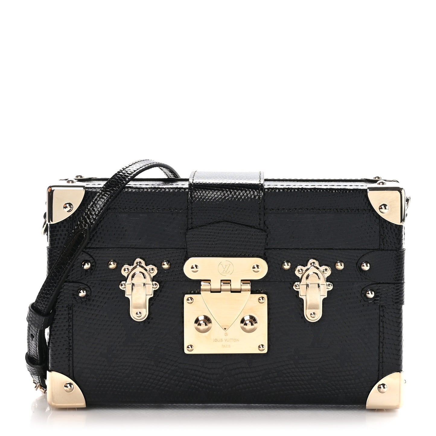 Lizard Petite Malle Black