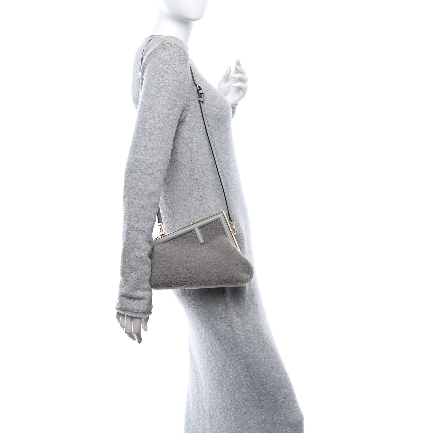 Shearling Small Fendi First Ghiaccio Oro Soft