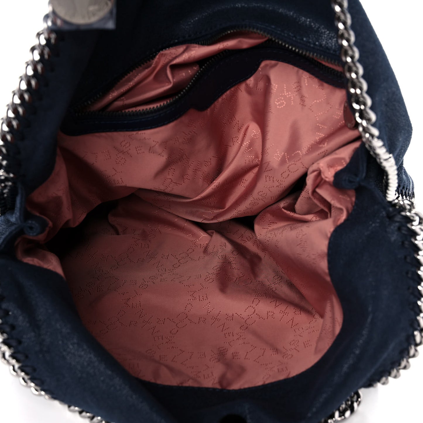 Shaggy Deer Falabella Fold Over Tote Navy