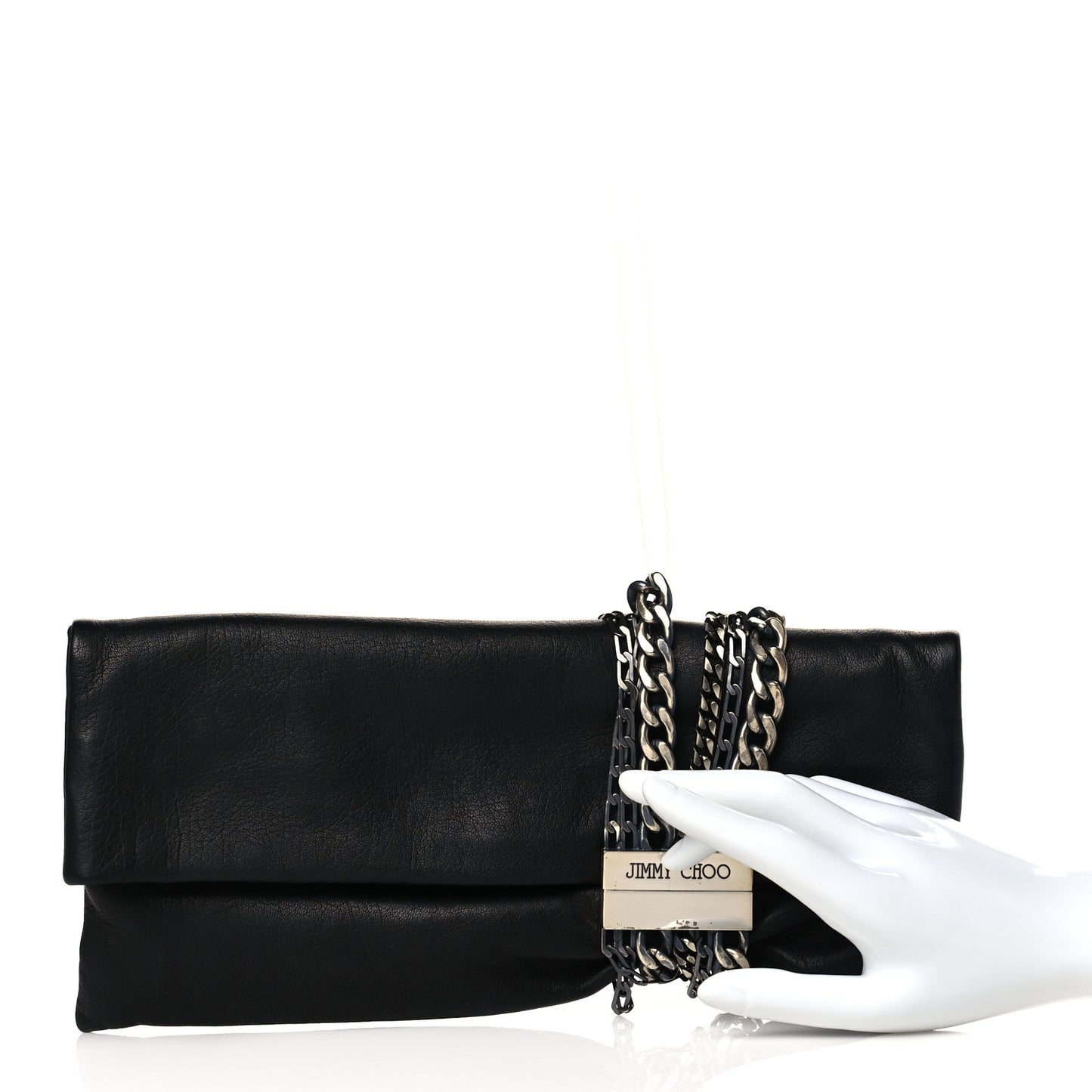 Calfskin Chandra Clutch Black