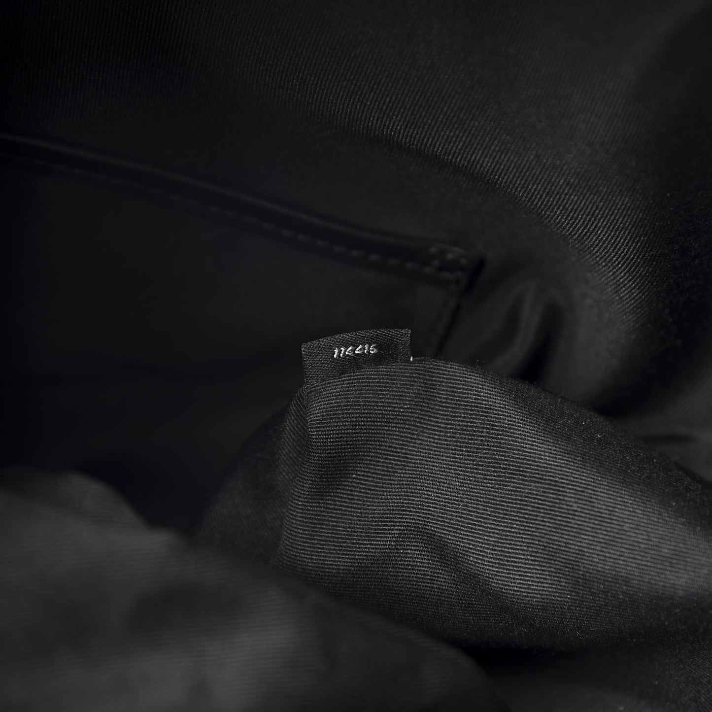 Pebbled Calfskin Small Emile Black Silver Hardware