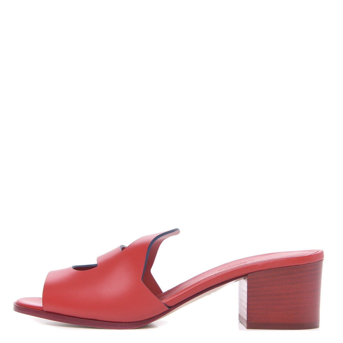 Raw Edged Calfskin Mona Sandals 39 Jasper Rouge