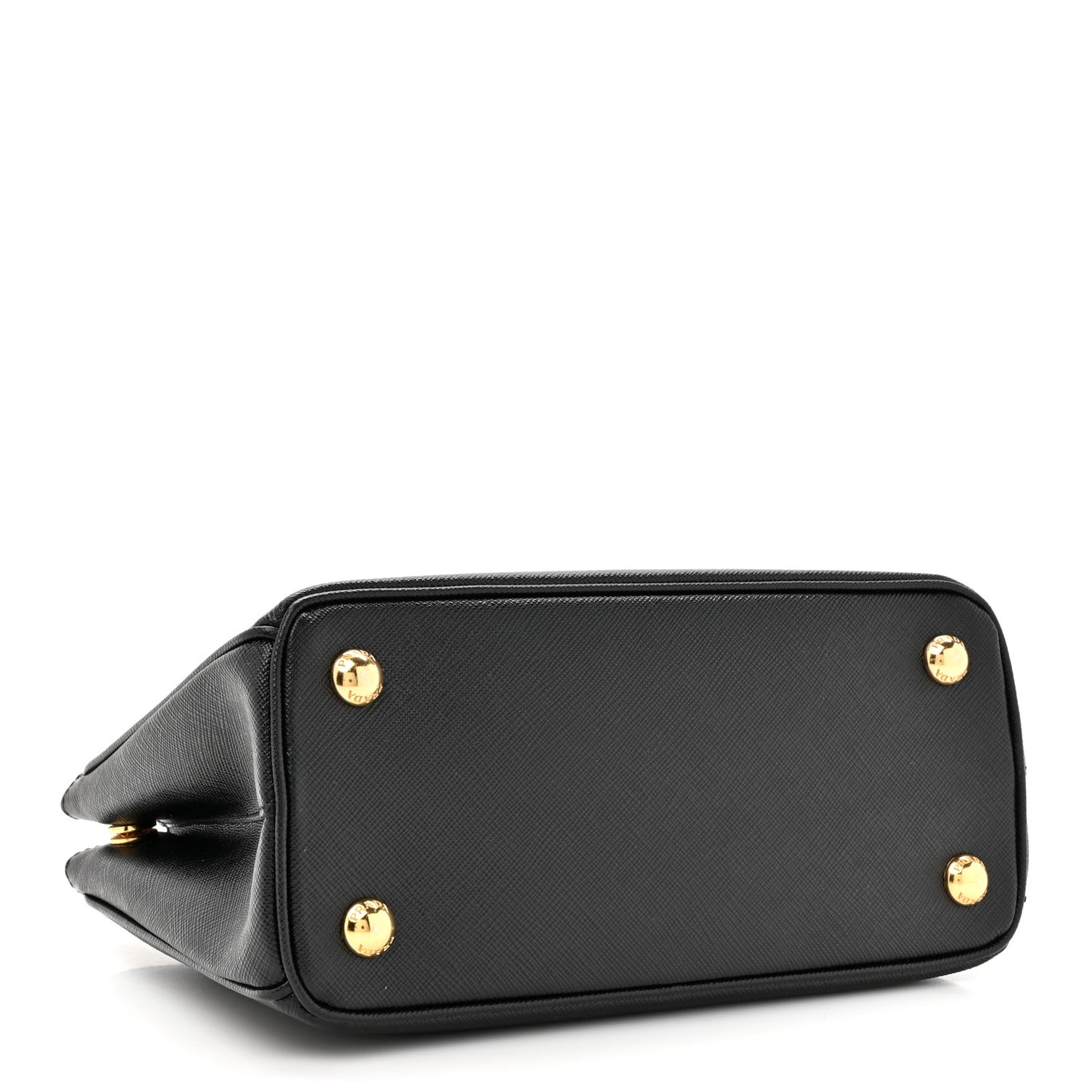 Saffiano Lux Micro Galleria Shoulder Bag Black