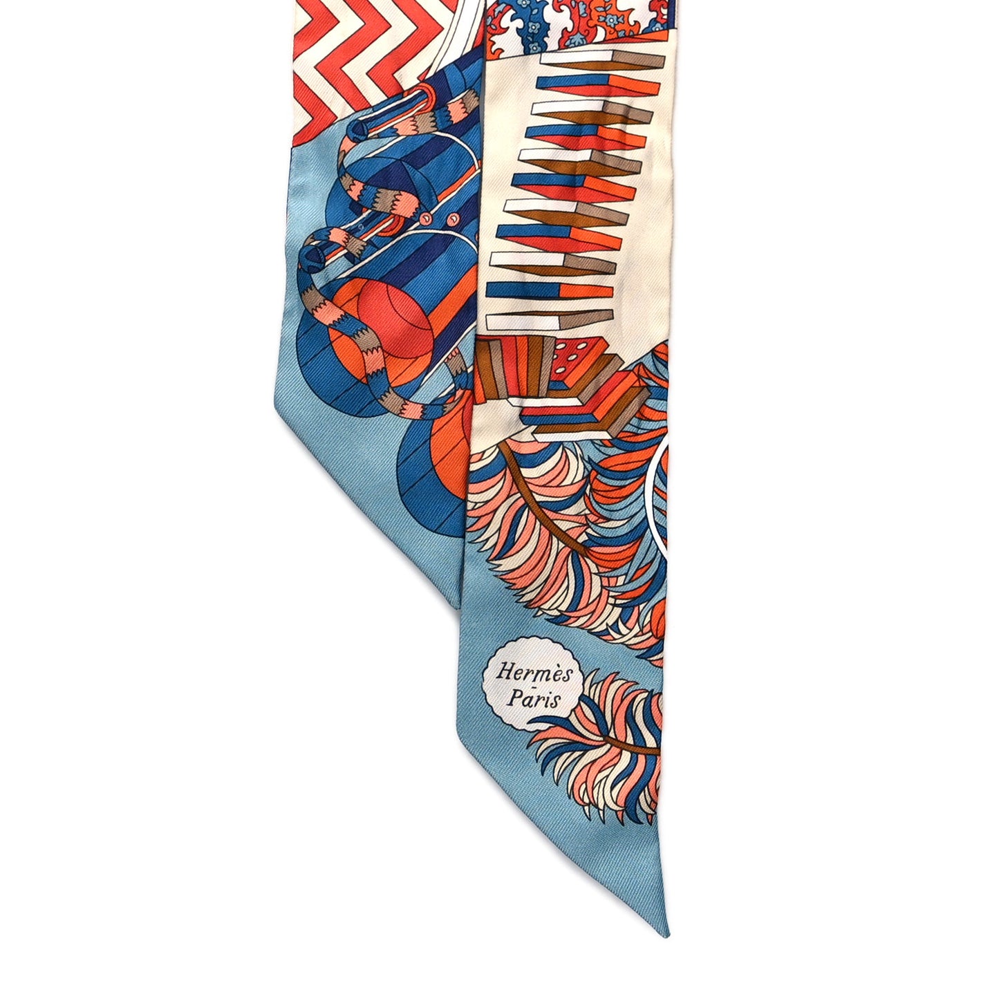 Silk De l'Ombrelle Aux Duels Twilly Bleu Potiron Creme