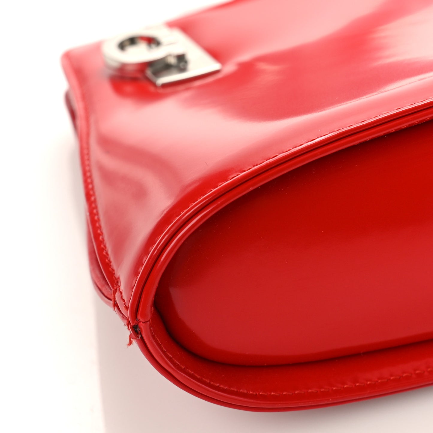 Brushed Calfskin Wanda East West Top Handle Bag Flame Red