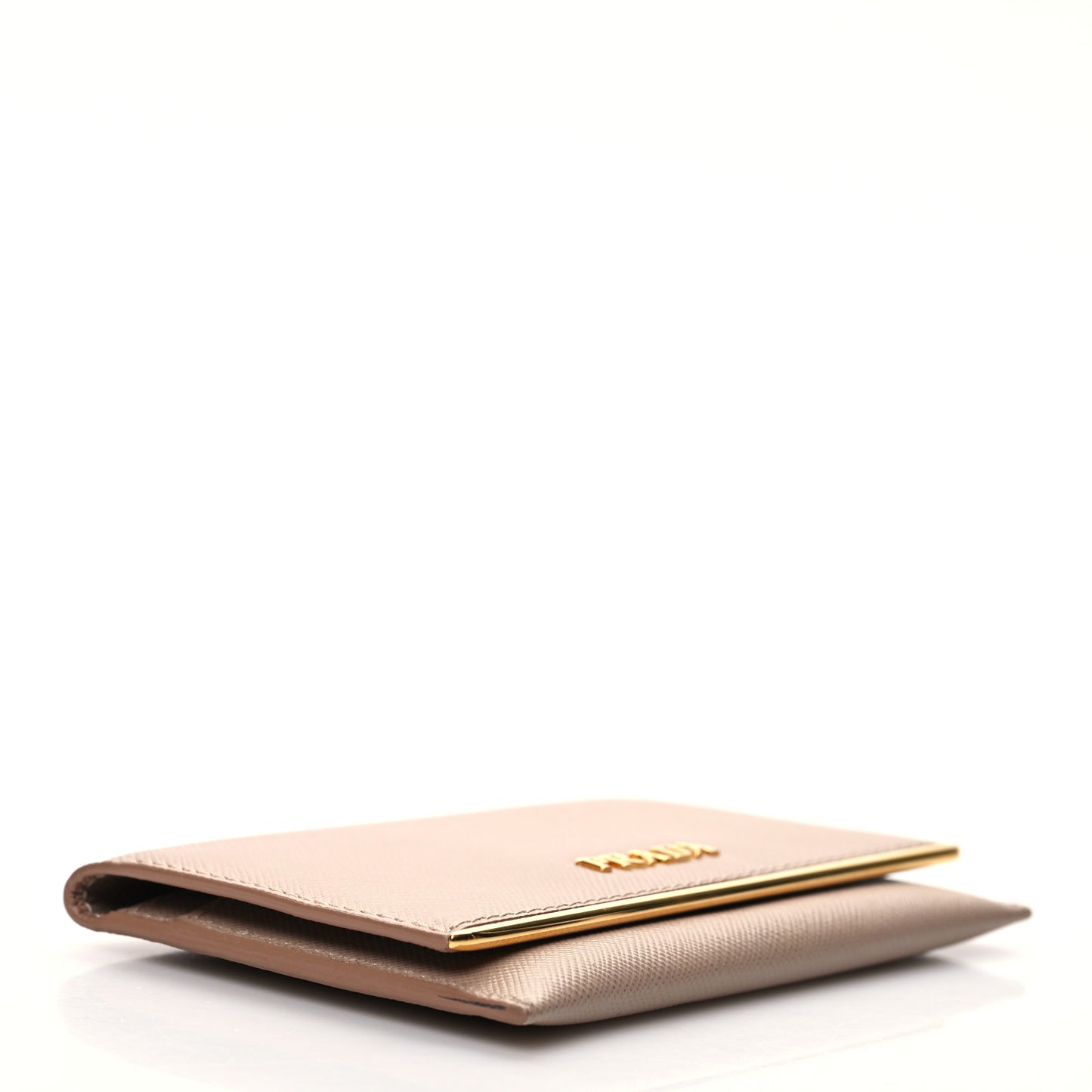 Saffiano Metal Bar Card Holder Cammeo