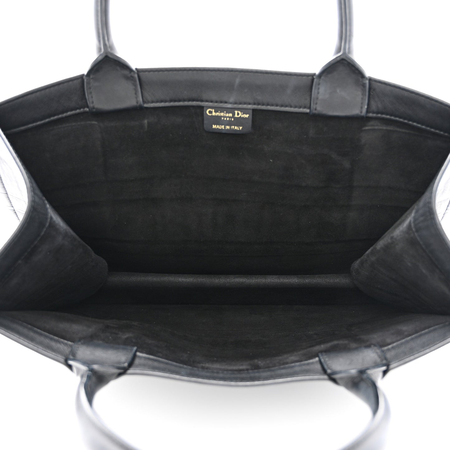 Calfskin Embossed Medium Book Tote Black