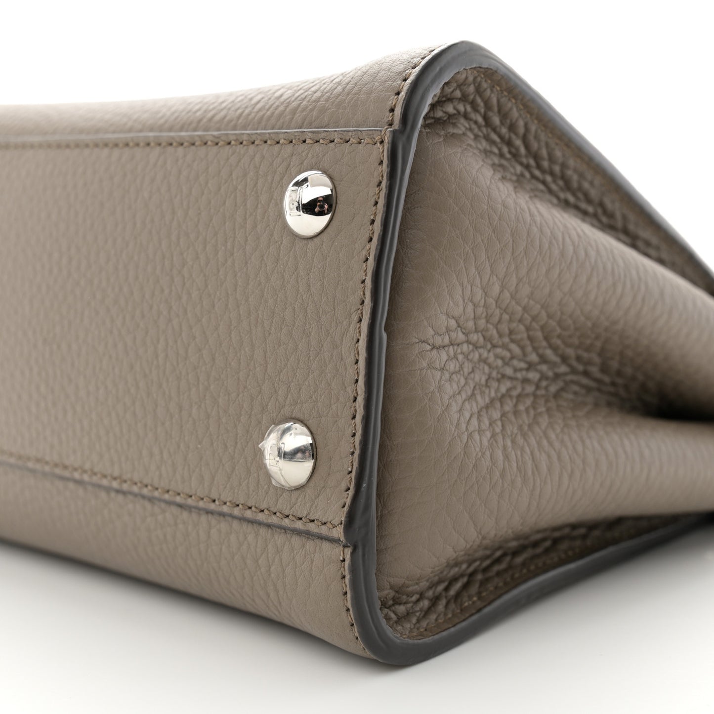 Vitello Granato Camoscio Macro Stitching Selleria Mini Peekaboo Iconic Satchel Tartufo
