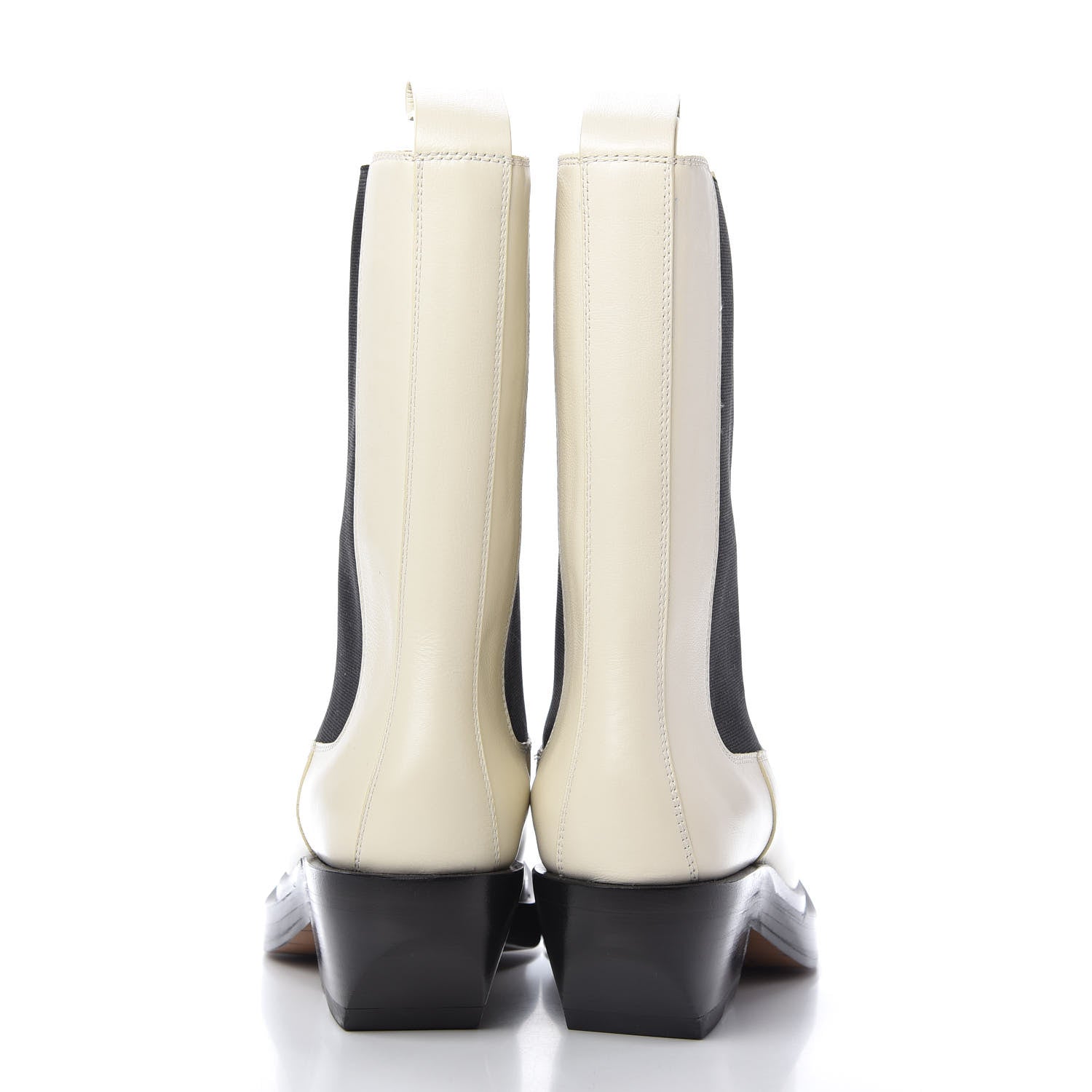 Bottega Veneta Calfskin Lean Mid-Calf Boots 36.5 Wax 6 of 8