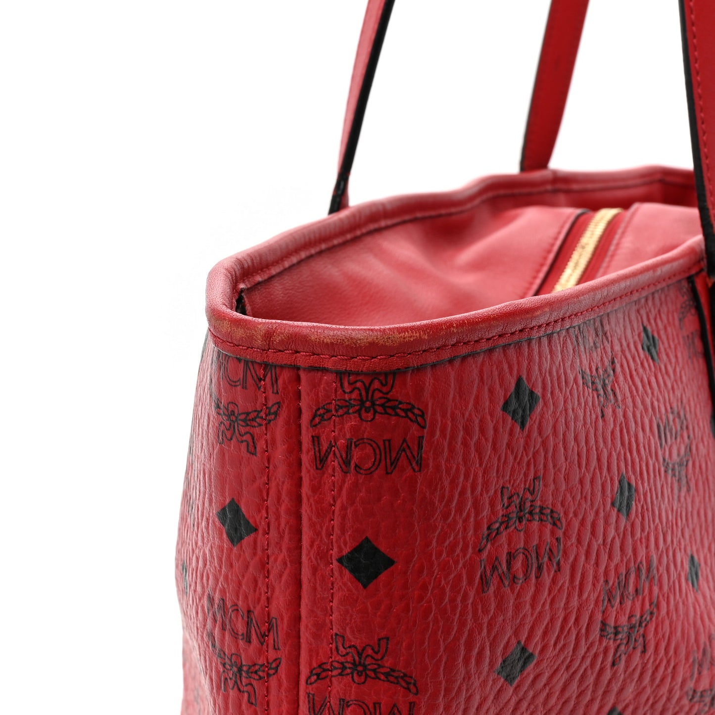 Visetos Large Anya Shopper Tote Ruby Red
