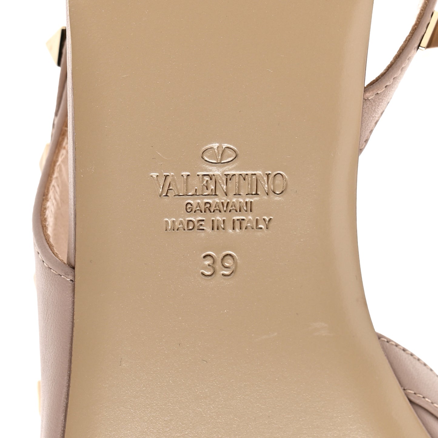 Nappa Rockstud Slingback Flats 39 Poudre