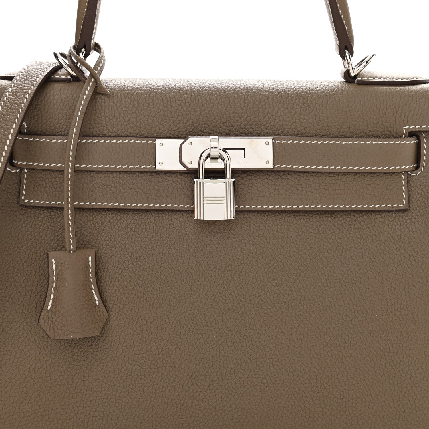 Hermes Togo Kelly Retourne 28 Etoupe 9 of 13