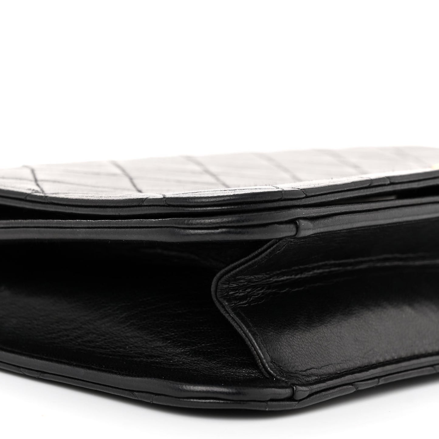 Lambskin Quilted Small Single Flap Bag Black