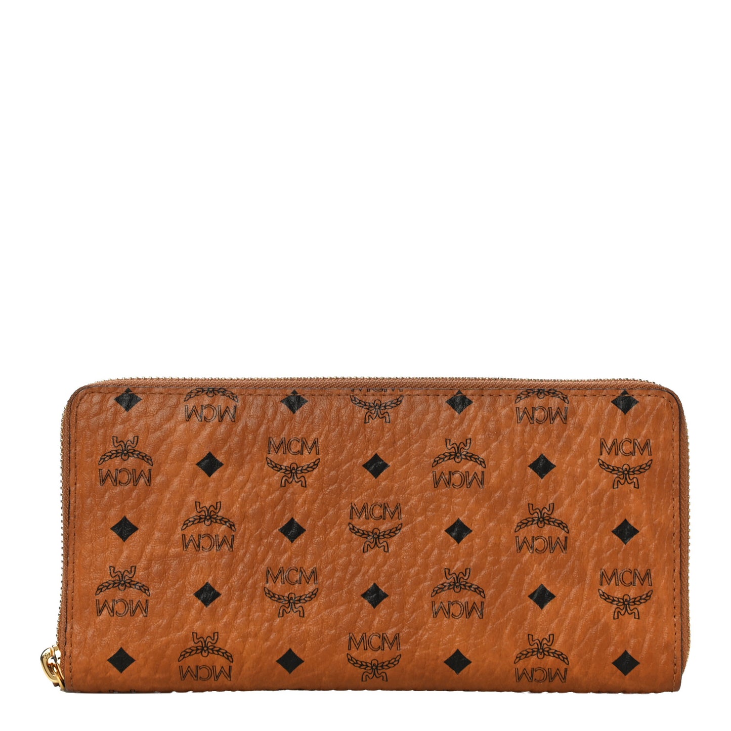 Visetos Large Zip Around Wallet Cognac