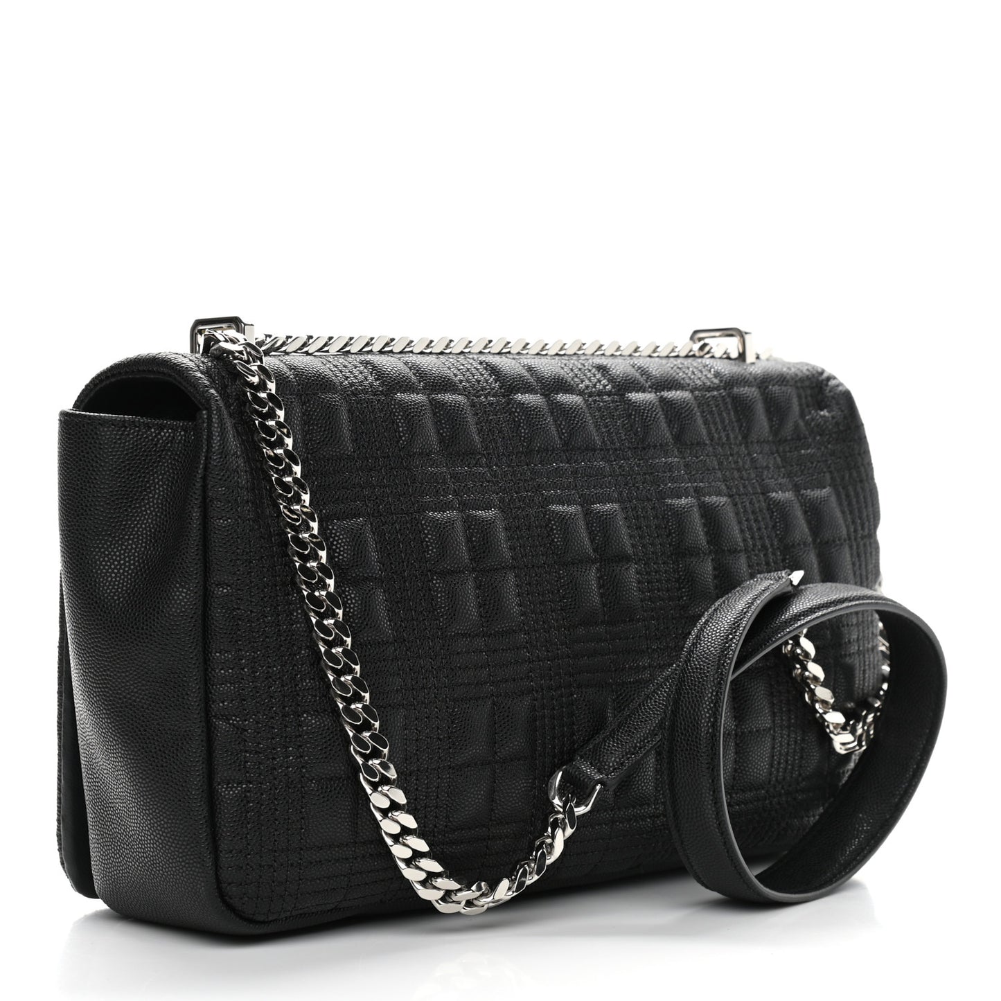 Lambskin Quilted Medium Lola Bag Black