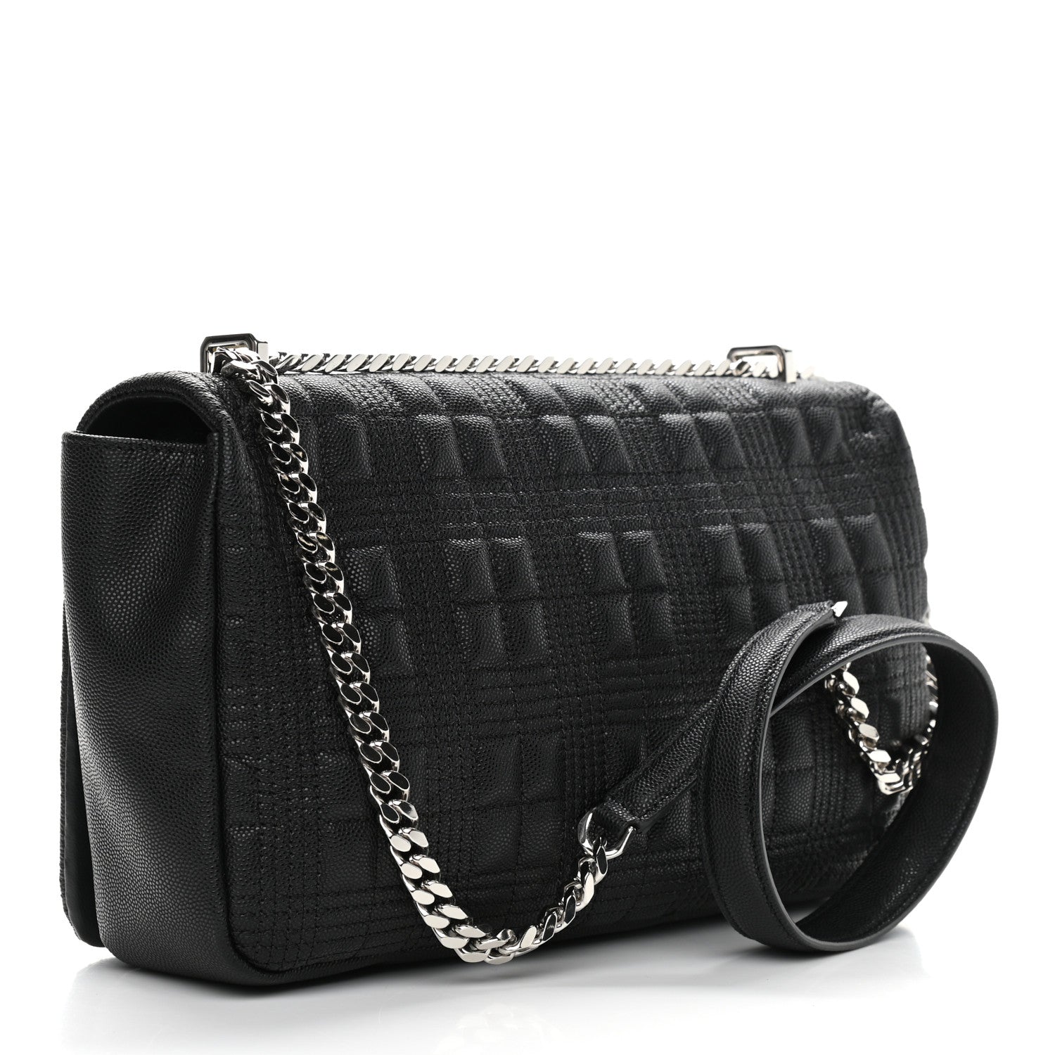 Burberry Lambskin Quilted Medium Lola Bag Black 2 of 14