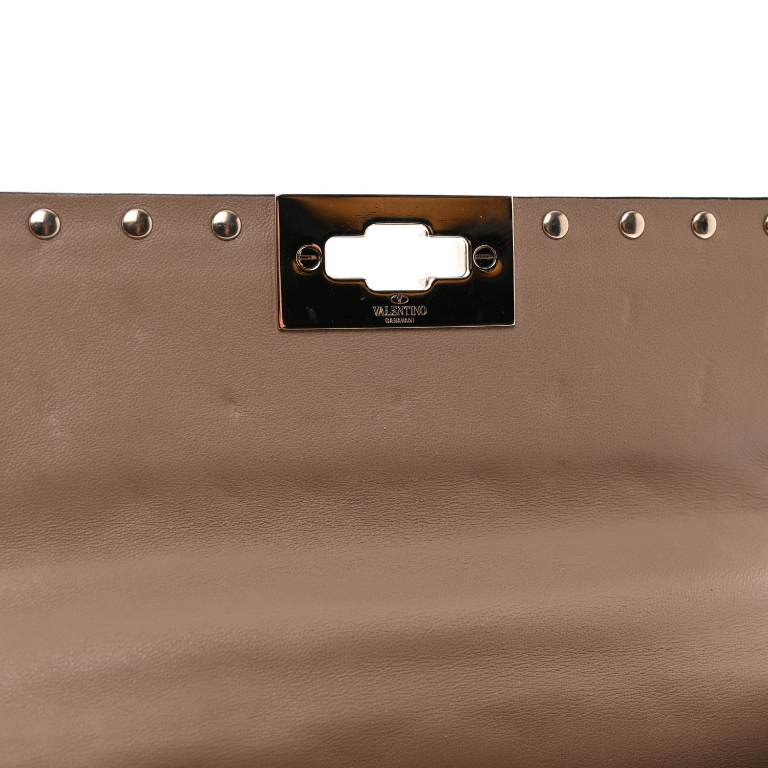 Valentino Garavani Nappa Small Rockstud Spike Shoulder Bag Poudre 10 of 11