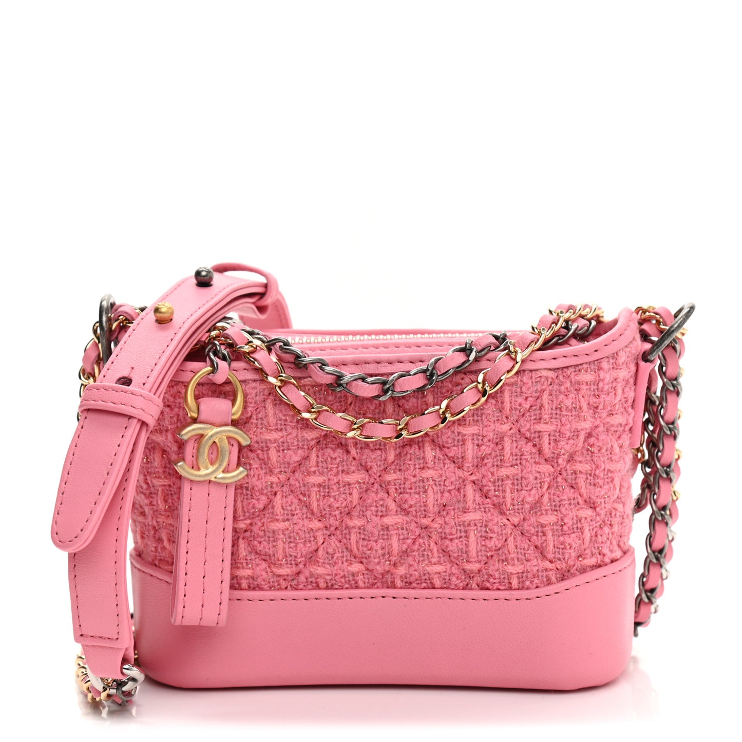 Lambskin Calfskin Tweed Success Story Set of 4 Minis Bags Pink Red