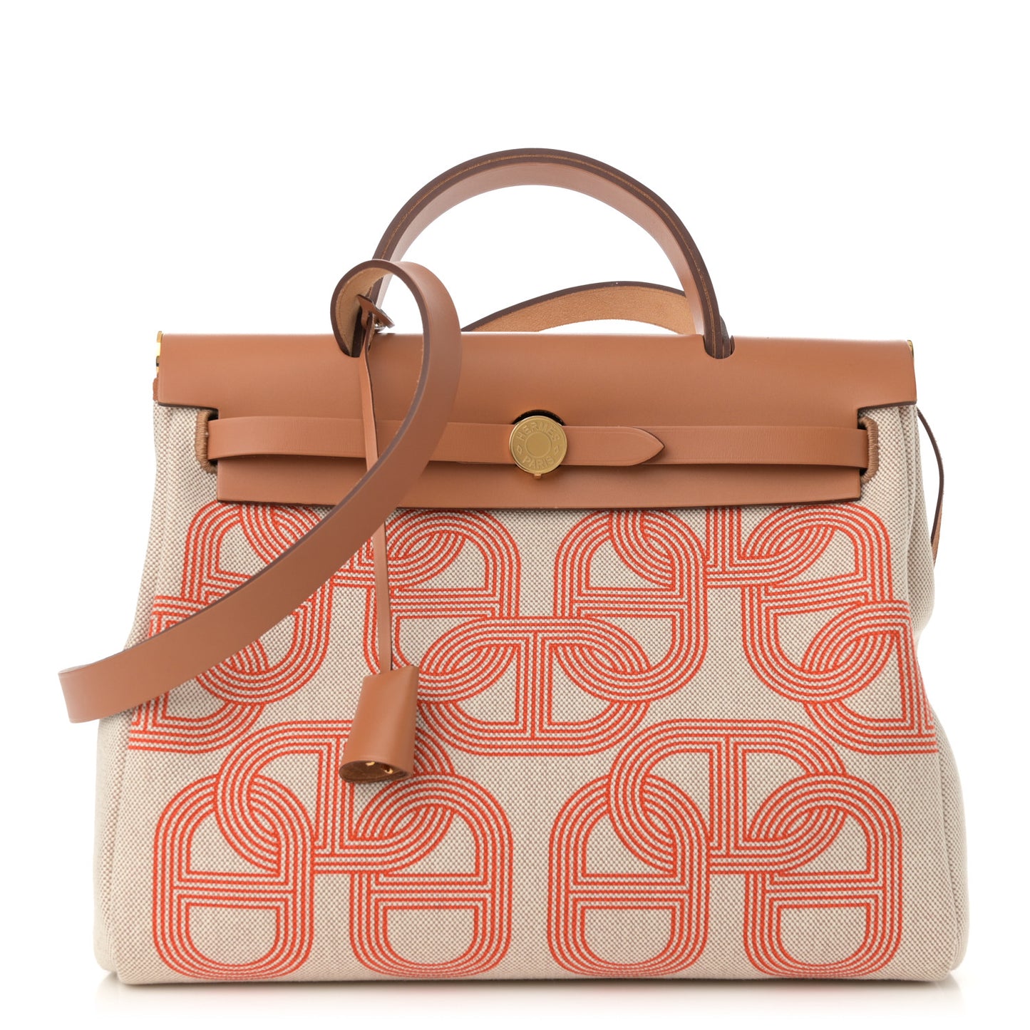 H Plume Canvas Vache Hunter Circuit 24 Herbag Zip Retourne 31 Orange Mecano Ecru Beige Naturel