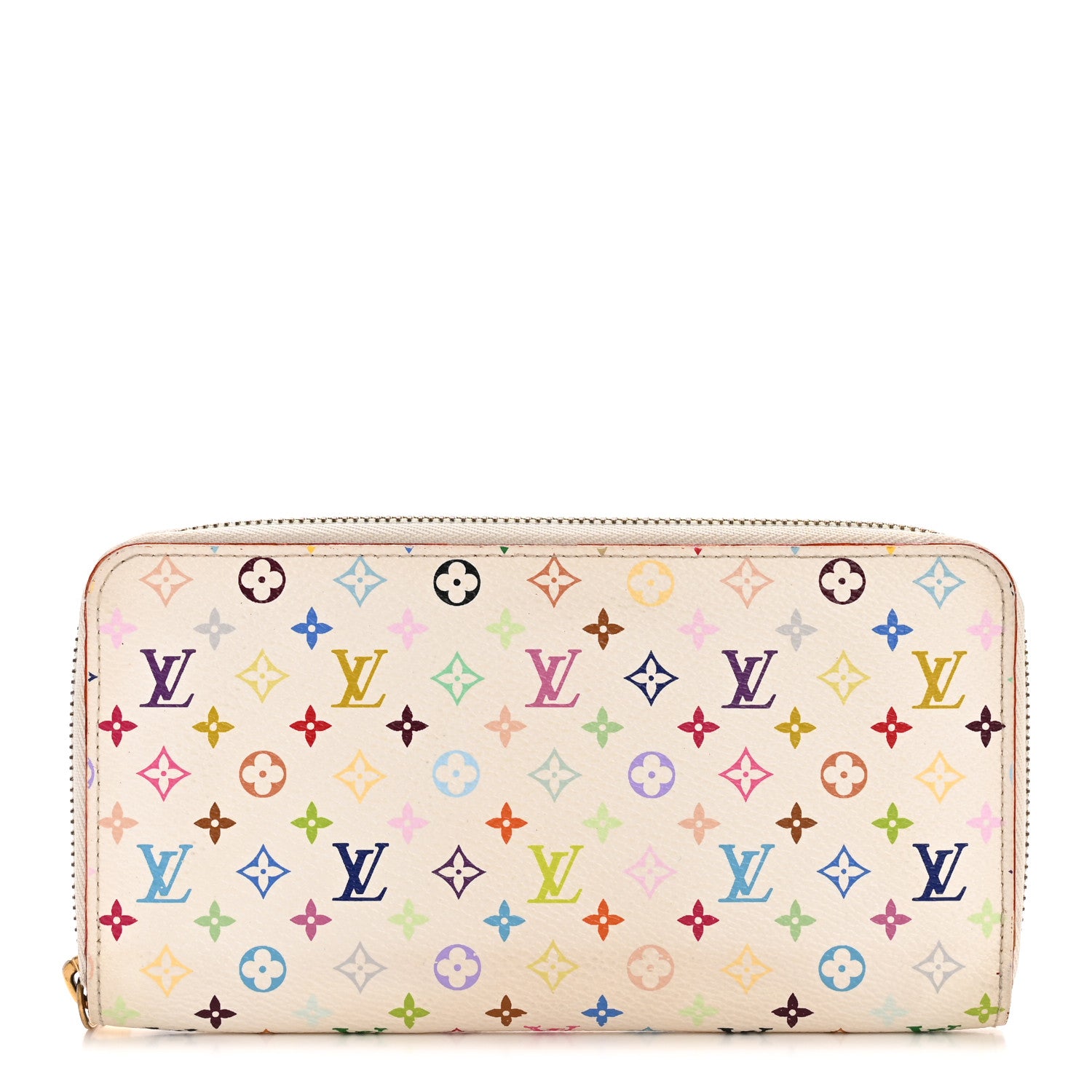 Louis Vuitton Monogram Multicolor Zippy Wallet White Litchi